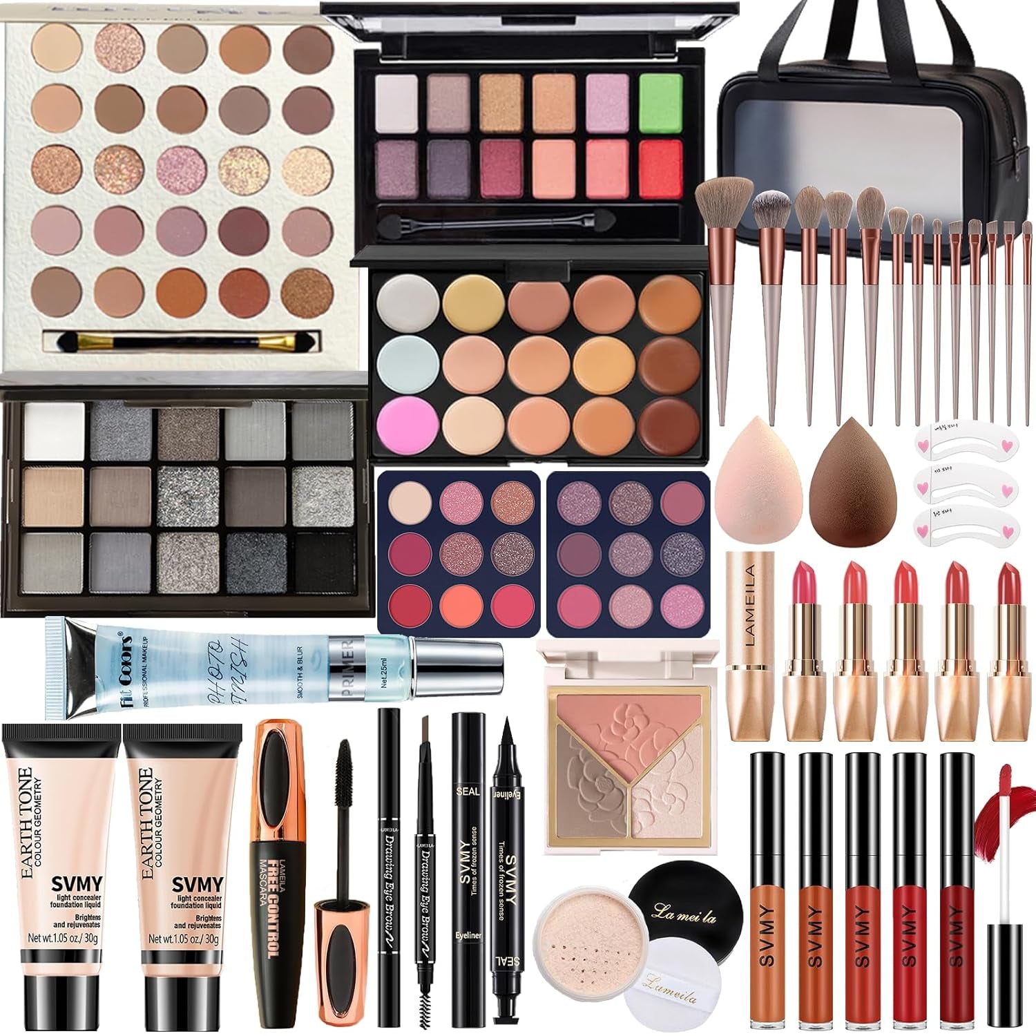 Makeup Set for Women, Travel Makeup Set for Teens & Adults, Makeup Kit for Beginners & Professionals, Makeup Gift Set for Girls, Eyeshadow Palette, Lip Gloss, Make up Set, Face & Eye Make Up