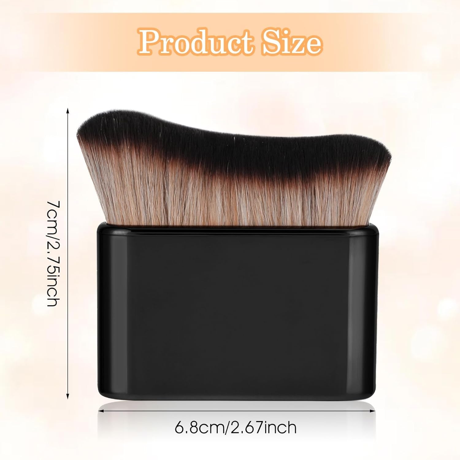 Self Tan Brush Soft Body Makeup Brush Portable Self Tanning Brush Self Tanner Face Brush for Body & Leg Makeup(Black)