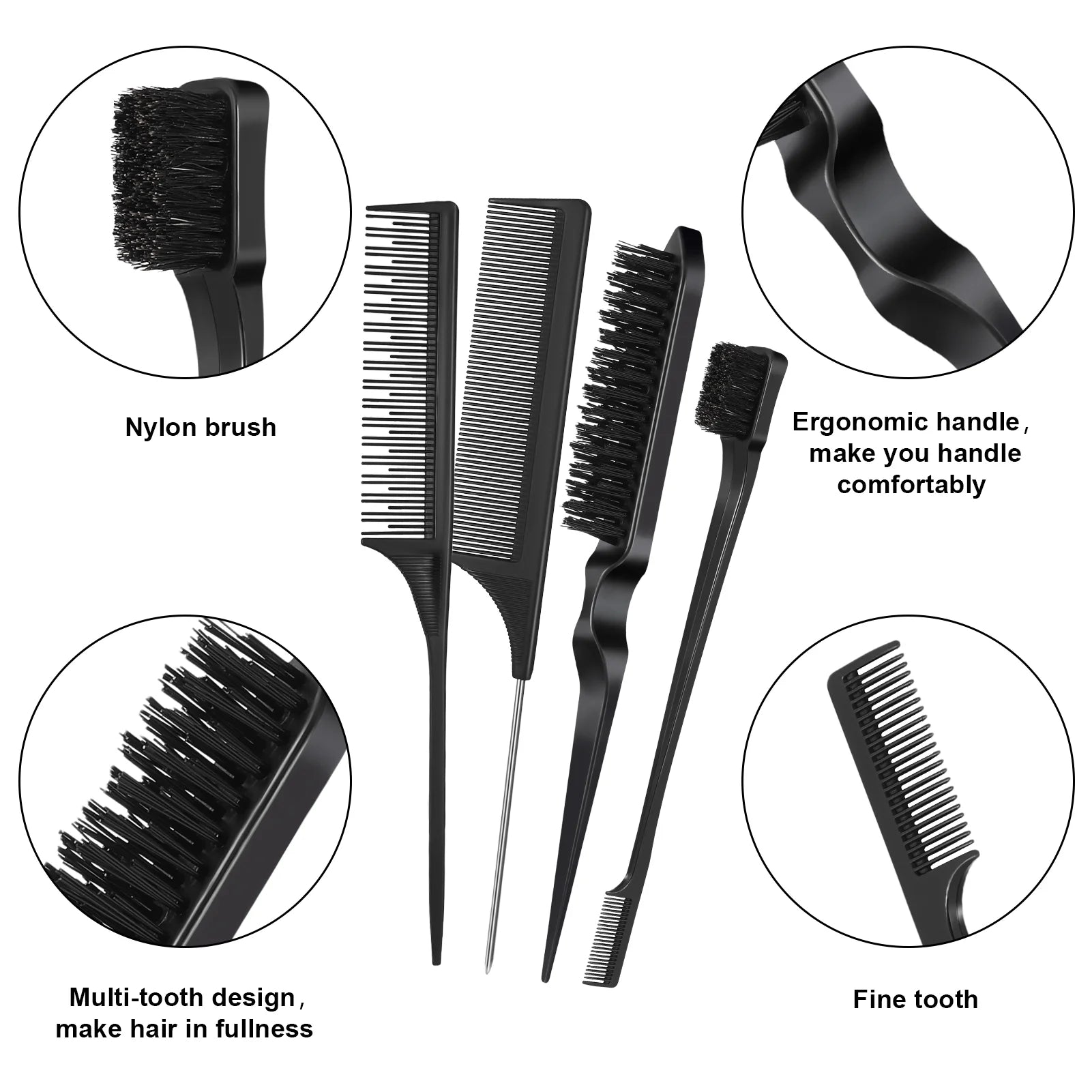 8Pcs Hair Styling Combs Set