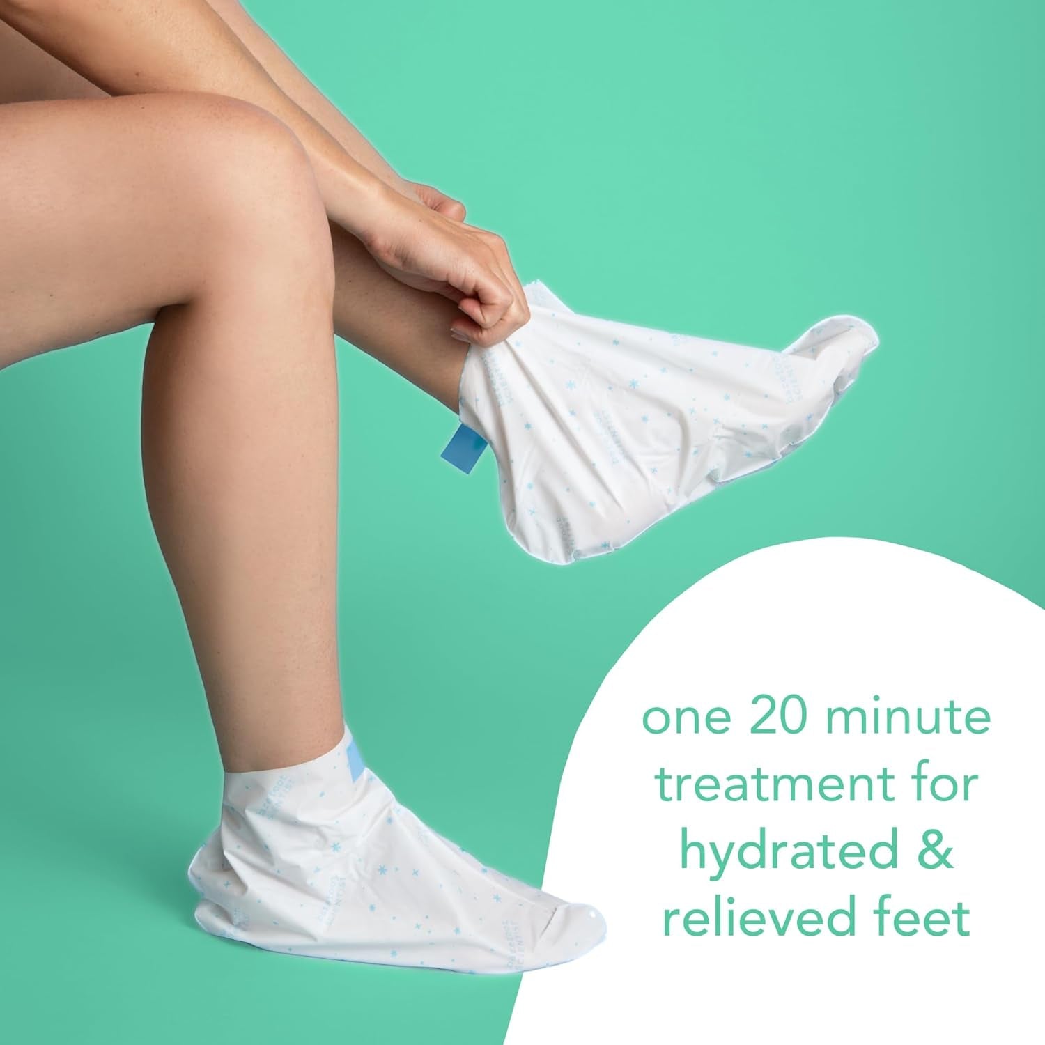 High Dive Hydrating Foot Mask for Dry Cracked Feet, Heels, Toes, Single Use Hydrating Sock Booties, 1 Pair