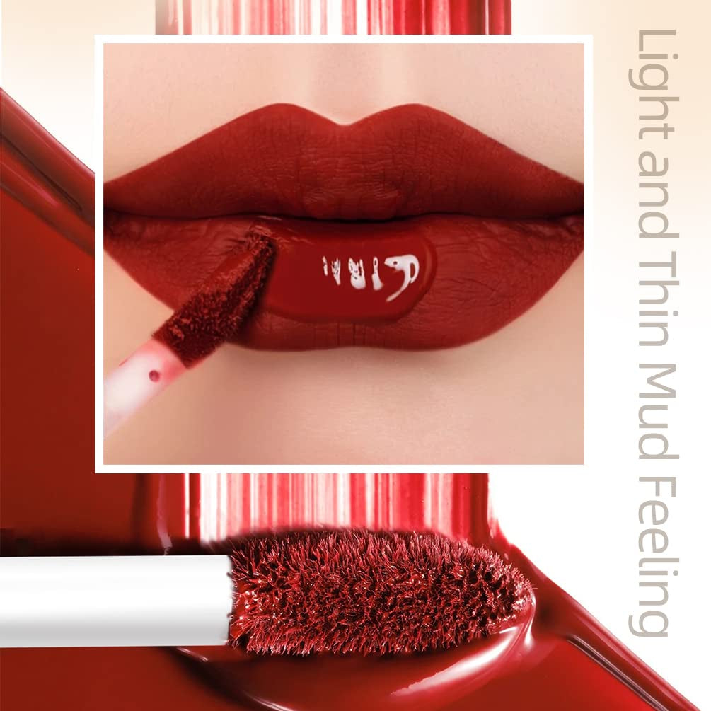 12Pcs Matte Liquid Lipstick Set for Girls & Women, 24 Hours Long Lasting Waterproof Nude & Dark Red Lip Gloss Makeup Gift Kits, Velvet Non-Stick Cup Mate Duracion 24 Horas Originales Lip Stains