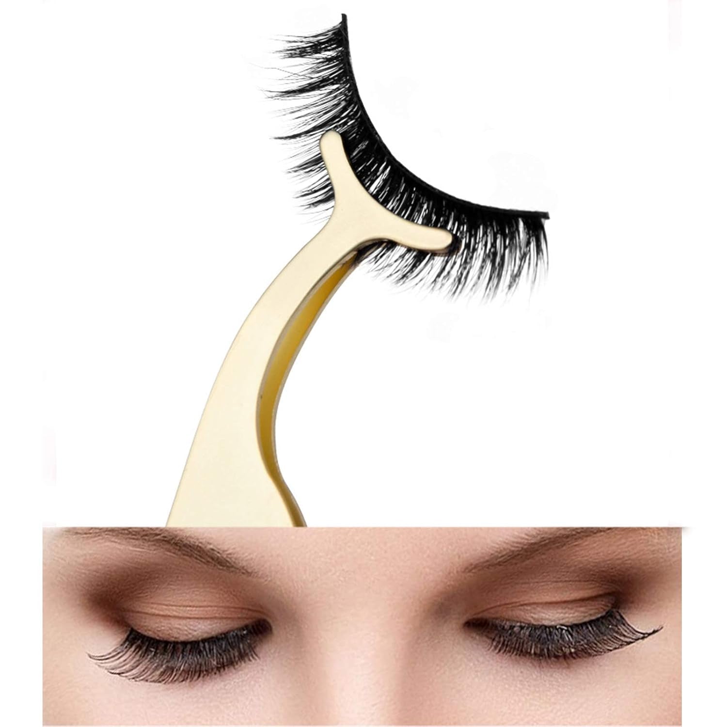 False Eyelashes Applicator Lash Extension Tweezers Remover Tool Stainless Steel
