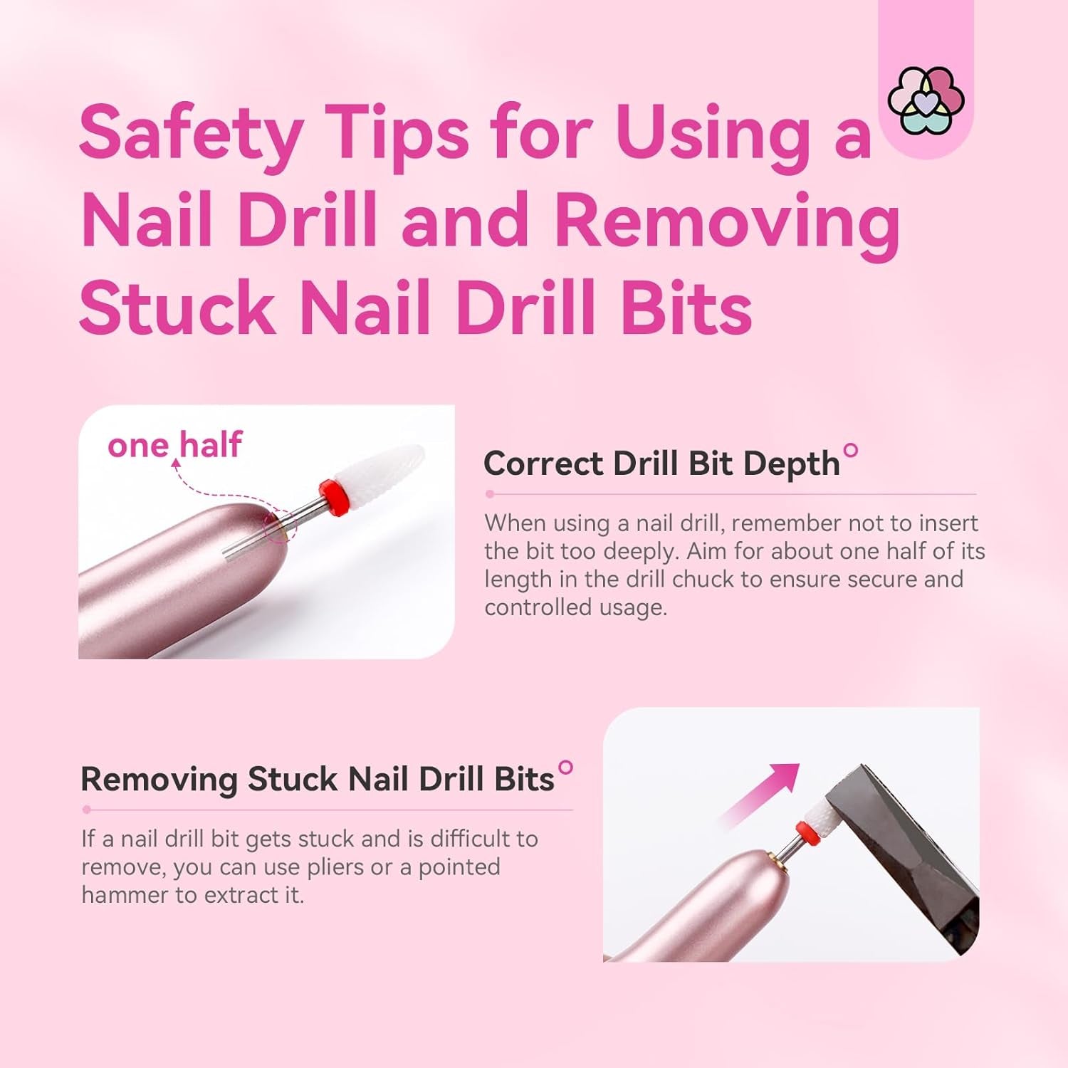 Electric Nail Drill: Rose Electric Nail File 20000RPM Efile Nail Drill Professional Manicure with 6PCS Nail Drill Bits Portable Nail File & Salon Use Manicure Pedicure