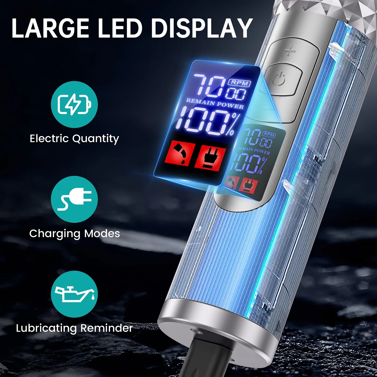 Rechargeable Cordless Electric Hair Clippers for Men