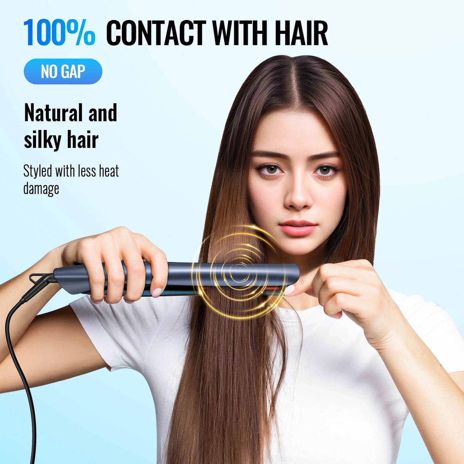 1 Inch Hair Straightener Flat Iron, Ionic Dual Voltage Straightener, Pro Salon Styling Tool