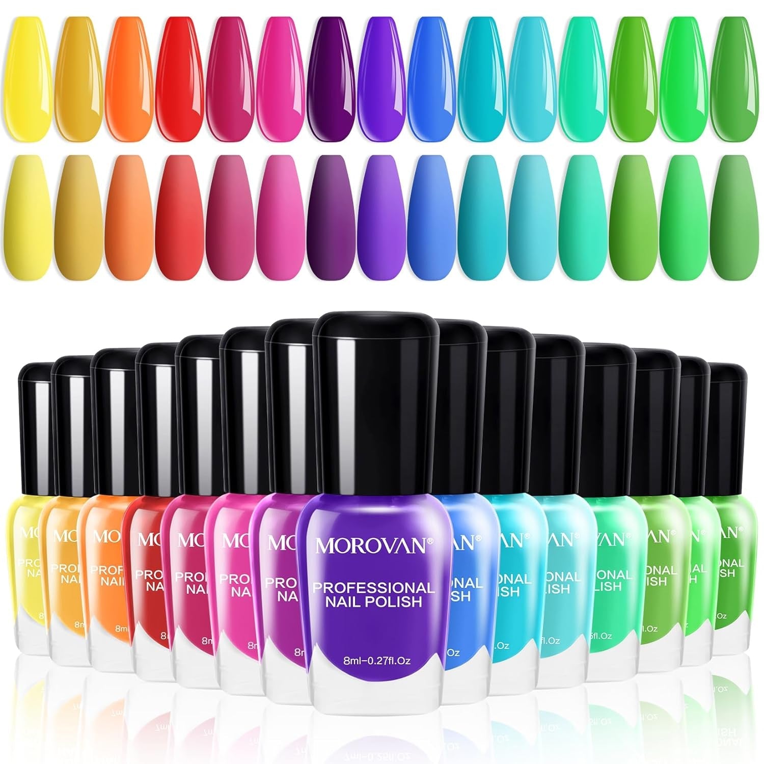 15 Bright Color 0.27Oz Air Quick Dry Nail Polish Gift Set for Women