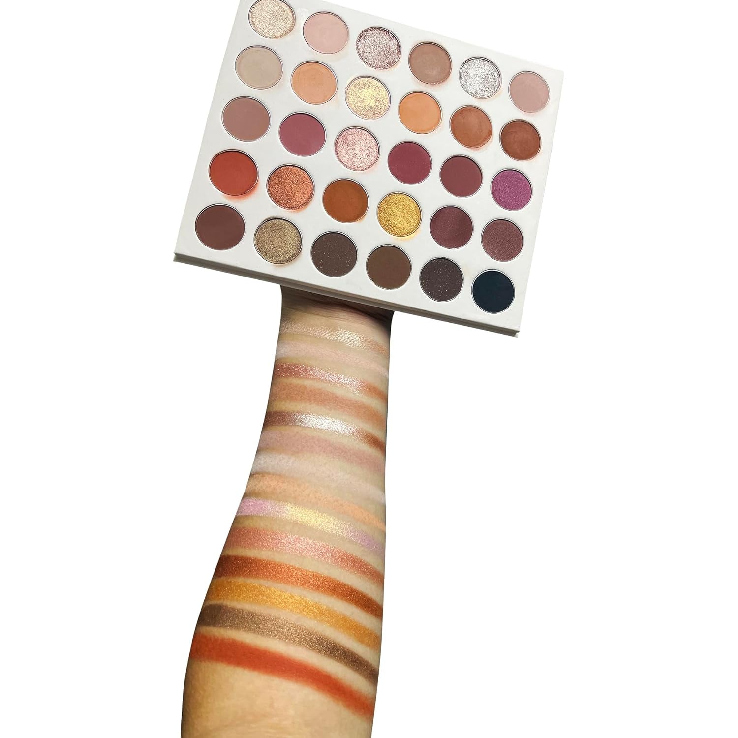 30 Colors Nude Eyeshadow Palette,High Pigment Matte+Super Shine Shimmer,Nude Long Lasting Waterproof Eye Shadow,Cruelty- Free Makeup Pallet,No Flaking,Stay Long