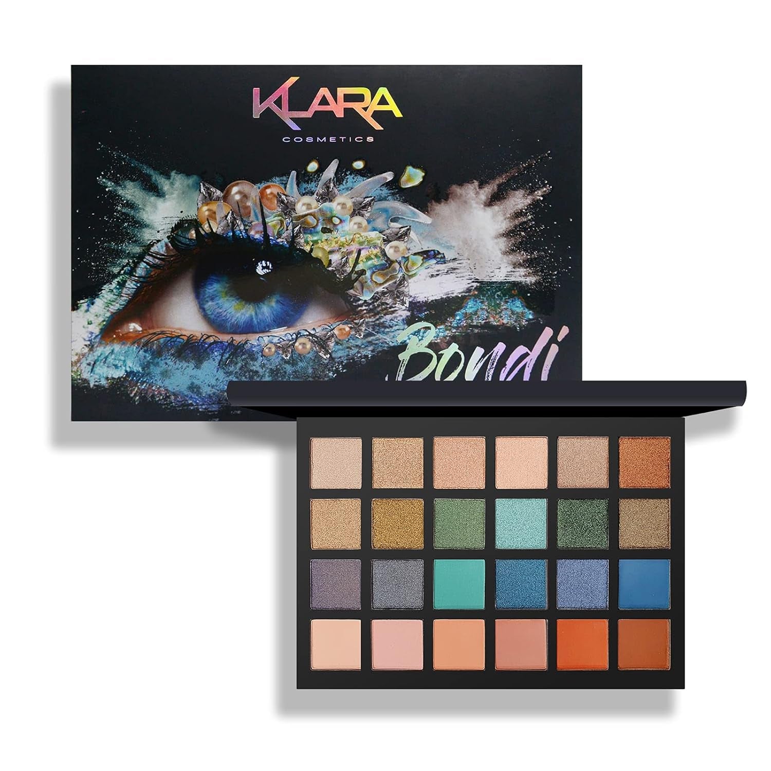 24 Eyeshadow Palette - Eye Makeup Palette with Matte, Shimmer and Metallic Finishes - Face Makeup Palette - Bondi - 2.5 Oz