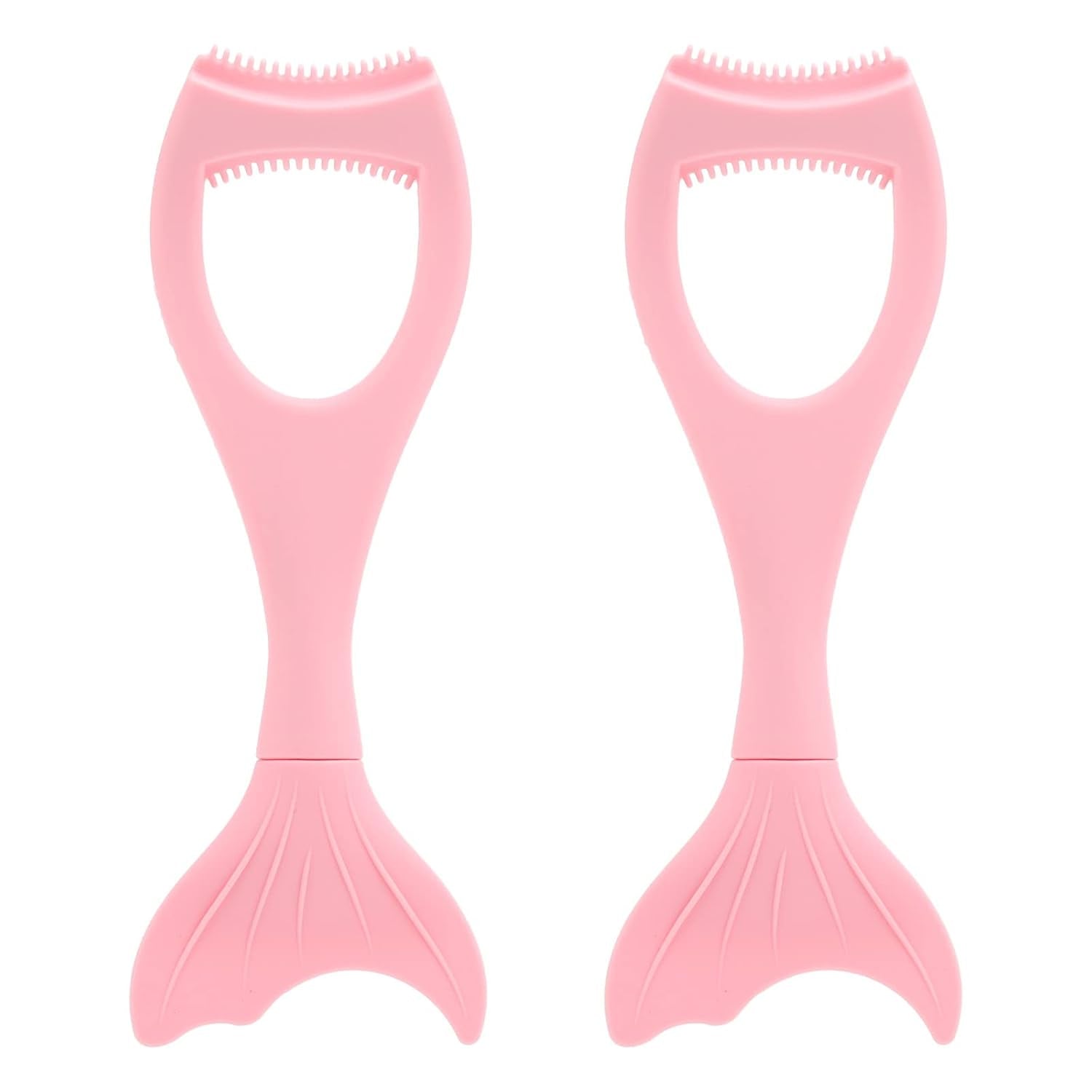 2 in 1 Mascara Eyeliner Guard, Silicone Mascara Lash Shield Applicator, Eyelash Comb Pink 2 Pcs