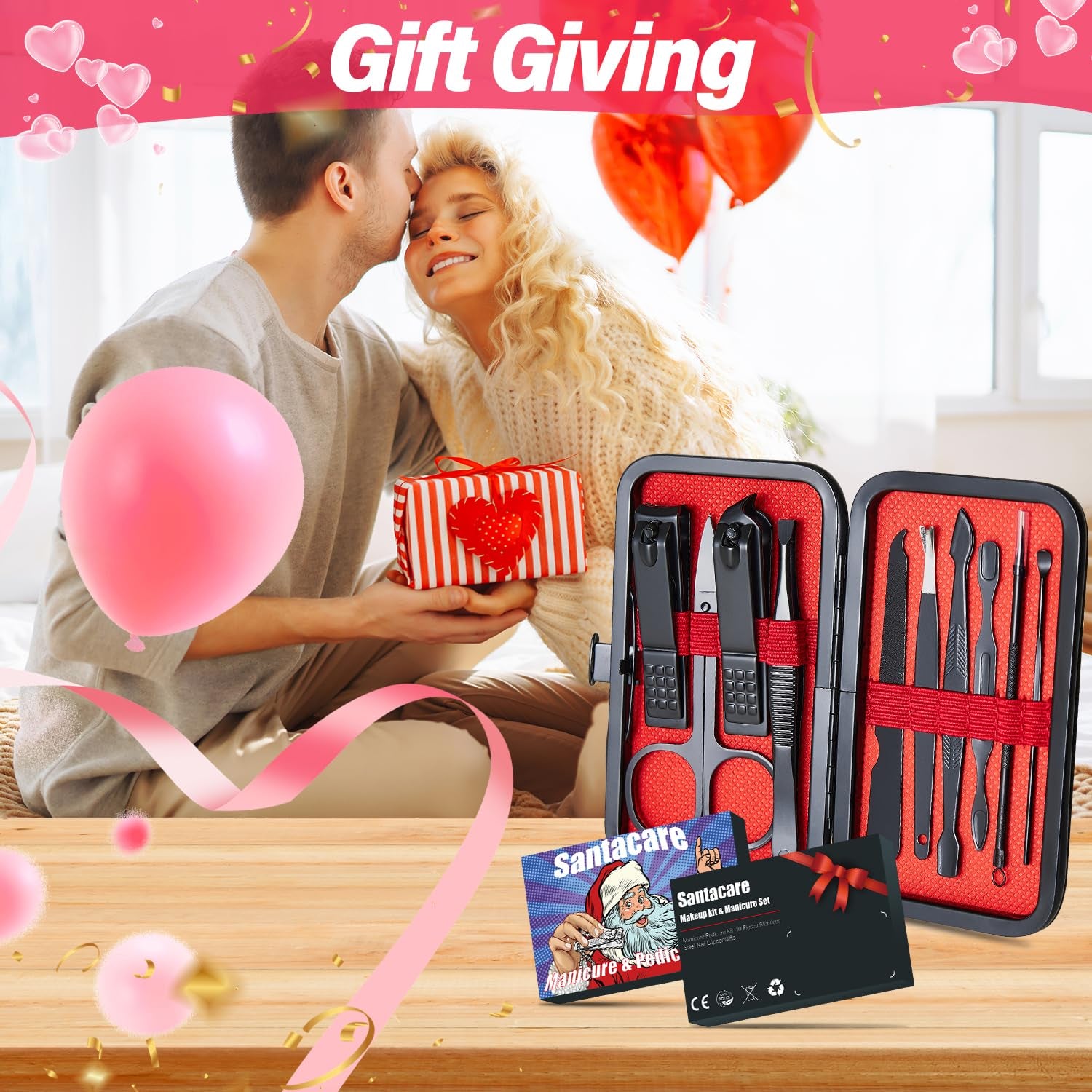 Manicure Set 10 in 1 Mens Gifts Travel Nail Clippers Set