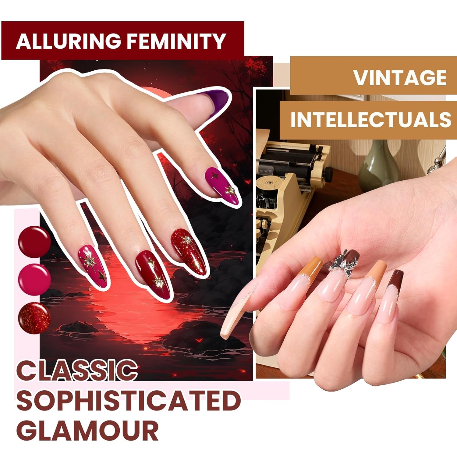 Beetles 110 PCS Gel Nail Polish Set, 100 Colors Infinite Inspiration All Season Red Brown Green Black Gel Polish with 5Pcs Base Top Coat Soak off UV Gel for Manicure Lovers DIY at Home Gifts for Women