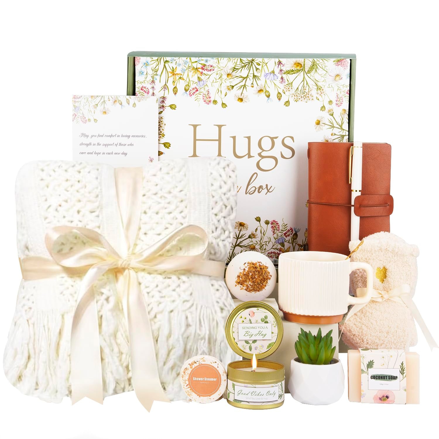 Gifts for Women,Self Care Get Well Soon Care Package,Hug in a Box Relaxing Spa Gift Baskets,Sympathy,Feel Better,Inspirational Thinking of You Gifts for Women Friend Her Sister Mom Grandma Birthday