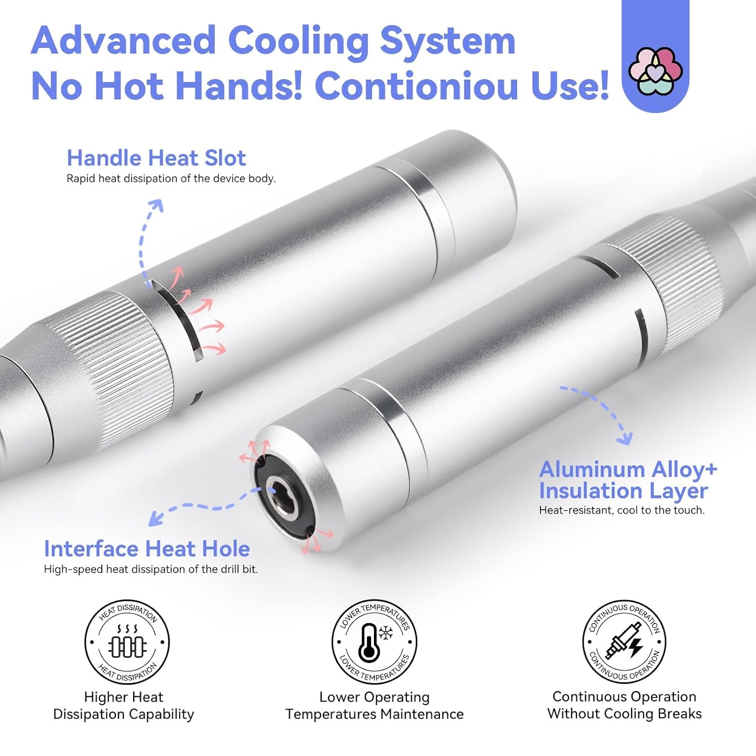 Electric Nail Drill Professional - 35000 RPM Rechargeable Acrylic Nail Drill with Drill Bits Sanding Bands for Nail Art Removal Nail Care for Nails Manicure and Pedicure Kit Salon Use