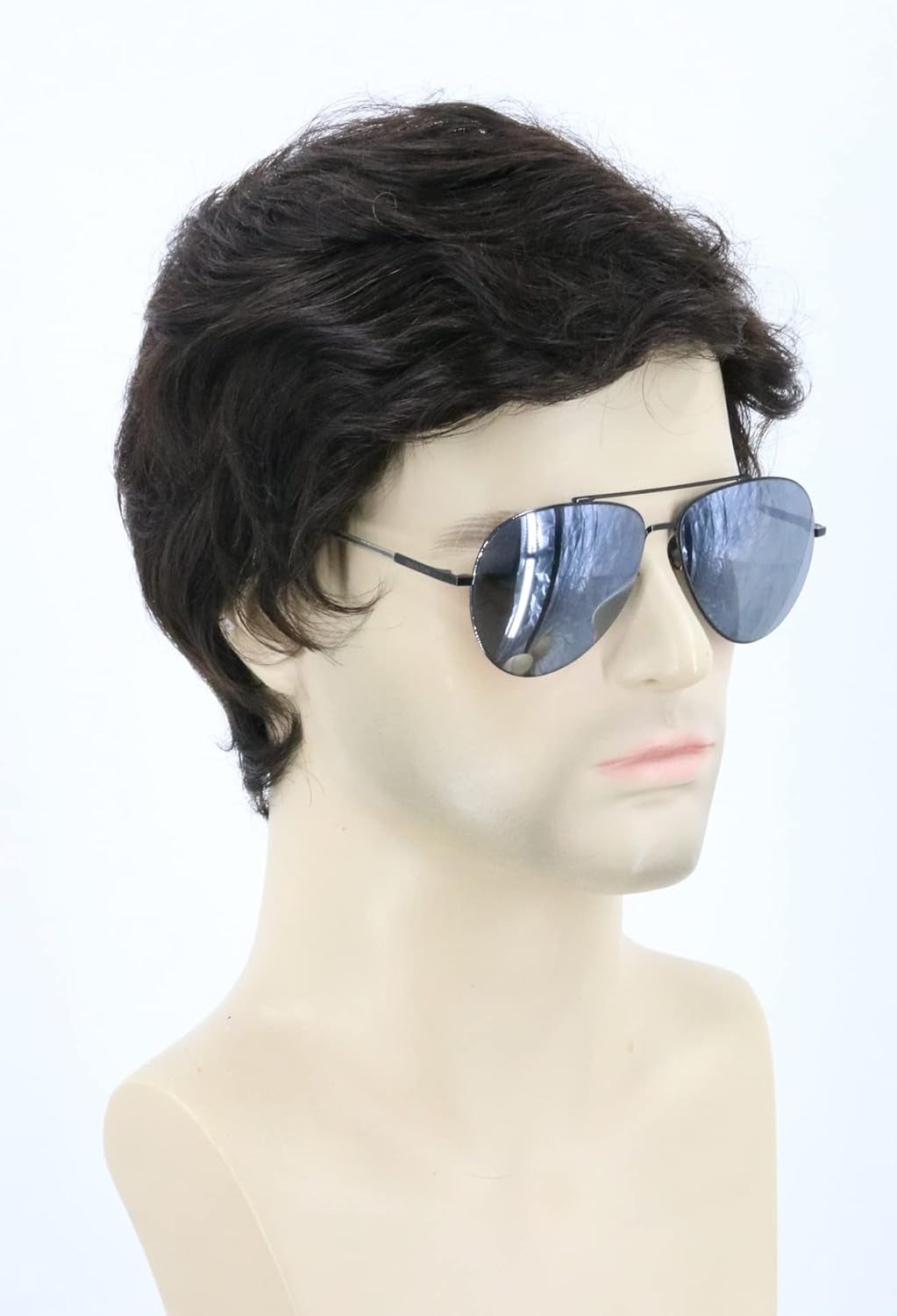 Men Wigs Human Hair Short Black Wavy Pixie Wigs for Black Women Hair Replacement Wig