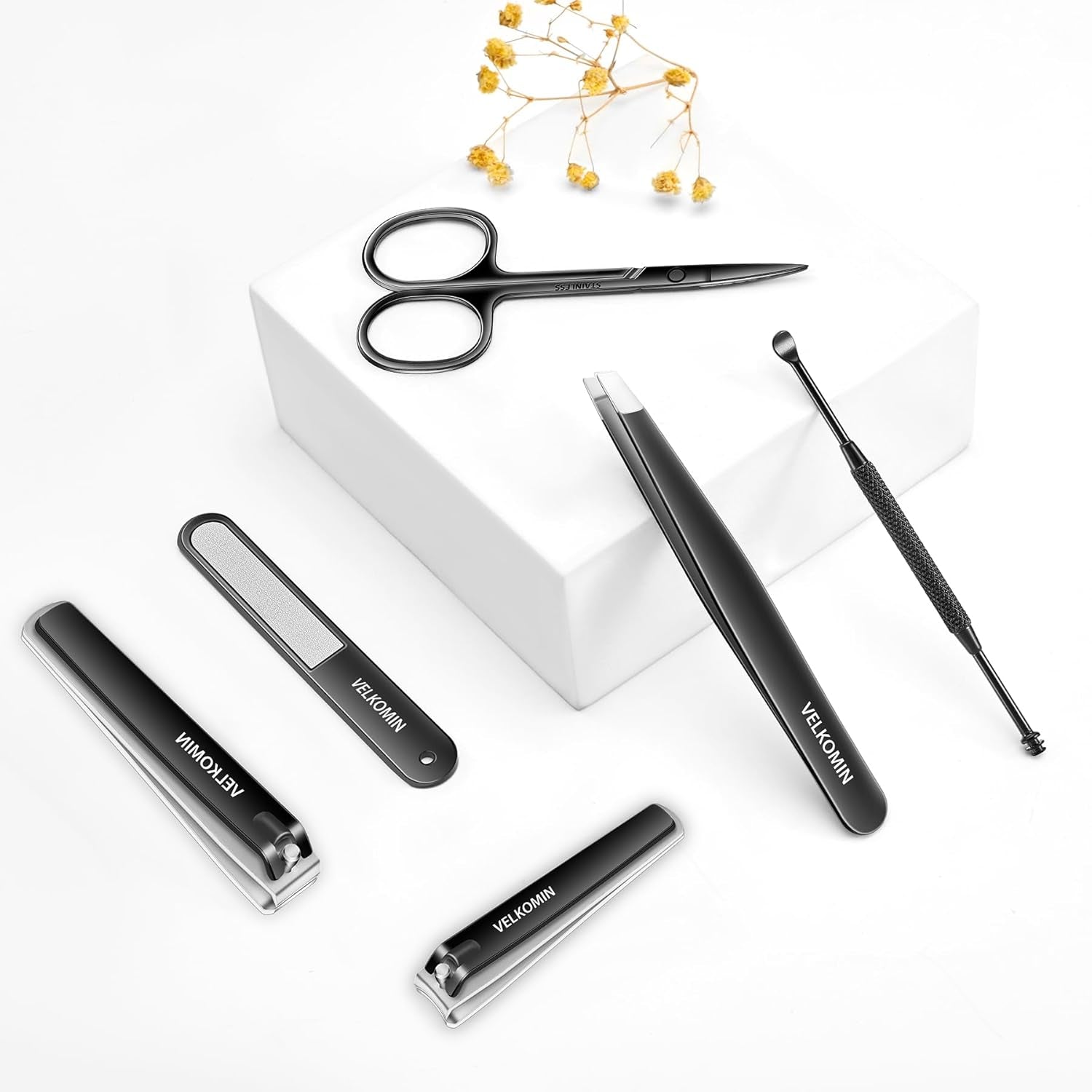 Nail Clipper Set, 6 Pcs Toenail Clippers, Stocking Stuffers for Men Women, Ultra-Sharp and Durable Manicure Kit, 18-Month Replacement Warranty!