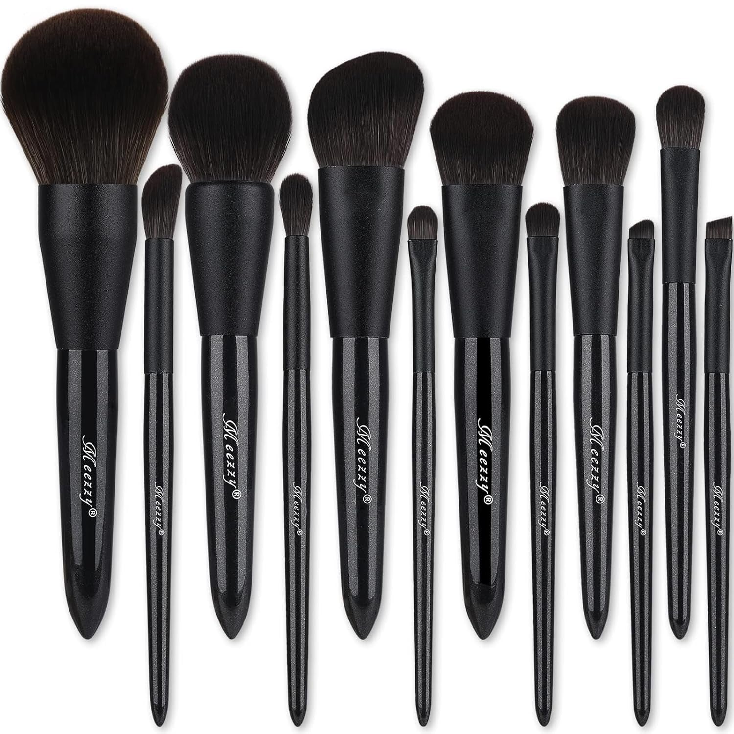 Makeup Brushes Set,  12Pcs Premium Eye Shadow, Eyebrows, Eyeliner, Concealer, Lip Liner，Foundation Makeup Brush White Travel Makeup Set,Cruelty-Free Synthetic Fiber Bristles