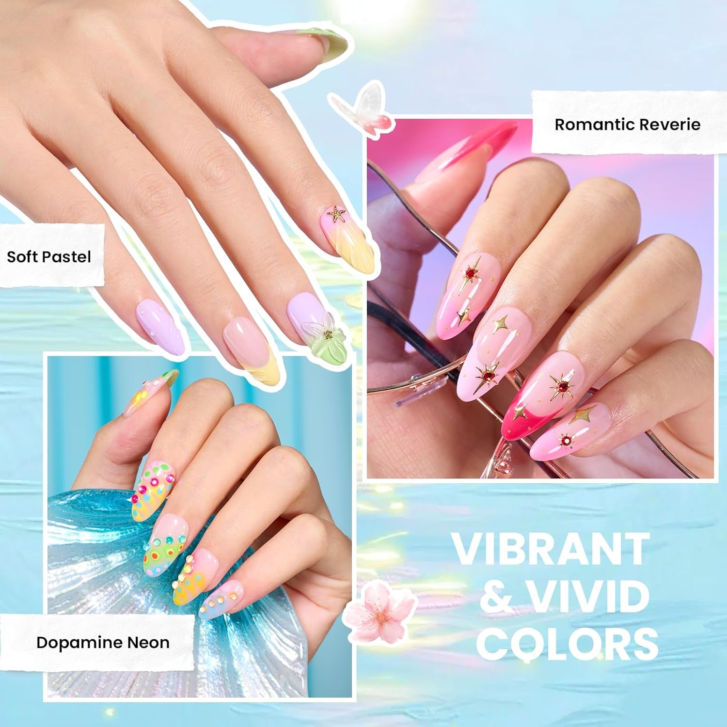 Beetles 110 PCS Gel Nail Polish Set, 100 Colors Infinite Inspiration All Season Red Brown Green Black Gel Polish with 5Pcs Base Top Coat Soak off UV Gel for Manicure Lovers DIY at Home Gifts for Women