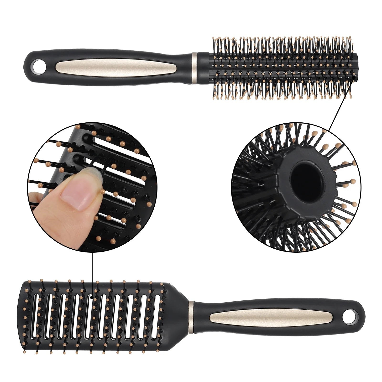 8 Pack Detangling Hairbrush for Men Women, Detangling Brush for Thick Curly Hair, Pain-Free Hair Brush Curly Hair, anti Breakage Hair Brush