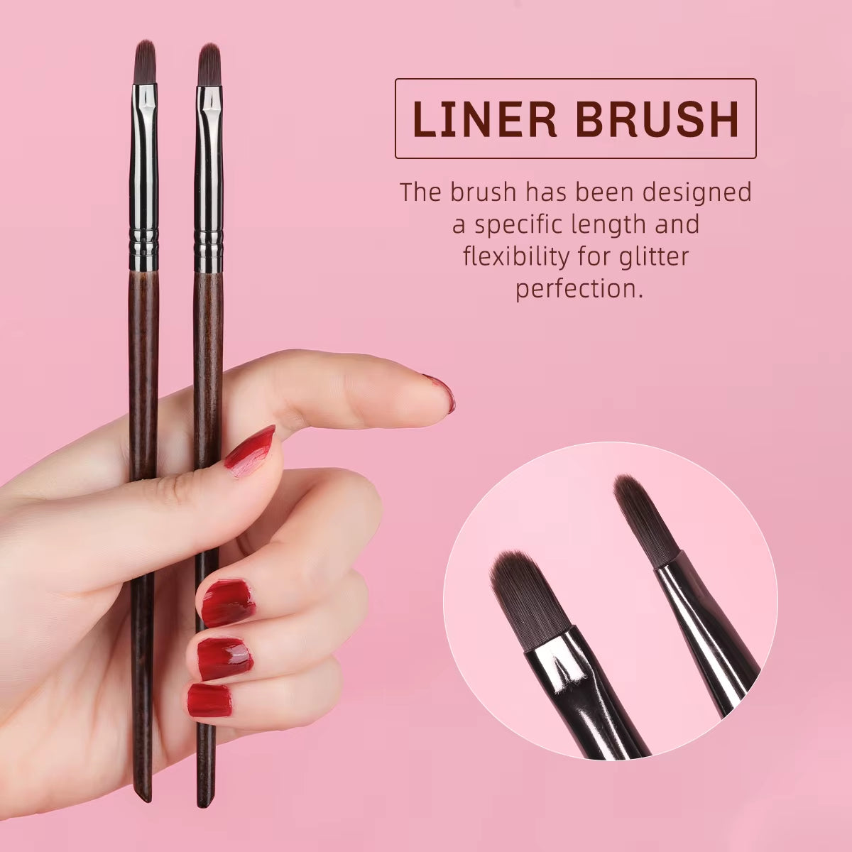 Lip Brush N63 - Set of 2 Professional Makeup Brushes for Cosmetic Application