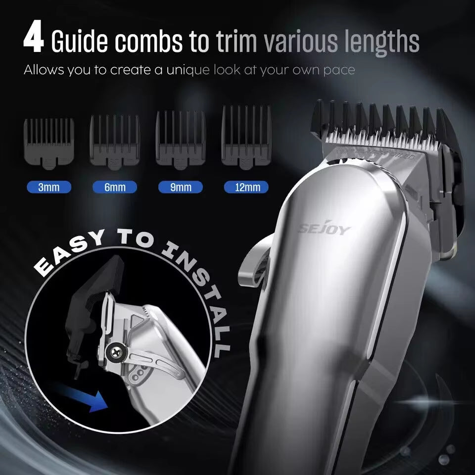 Men'S Hair Trimmer  Hair Clippers  Rechargeable Grooming Kit