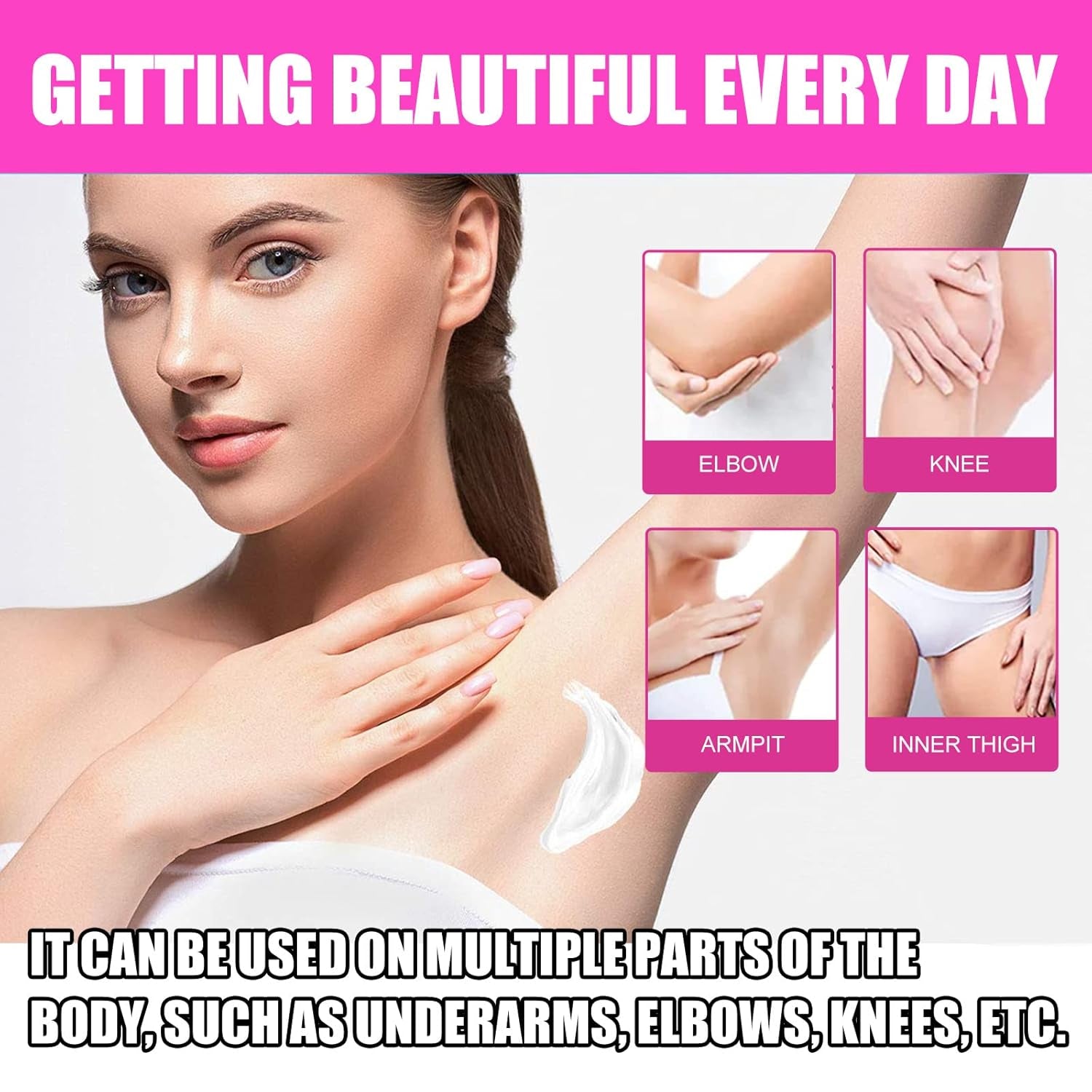 Skin Whitening Cream Easily Spray,Keep Face Moisturizer,Skin Lightening Cream for Intimate Areas,Underarm, Armpit,Elbow,Inner Thigh,Crema Blanqueadora Para Partes Intimas