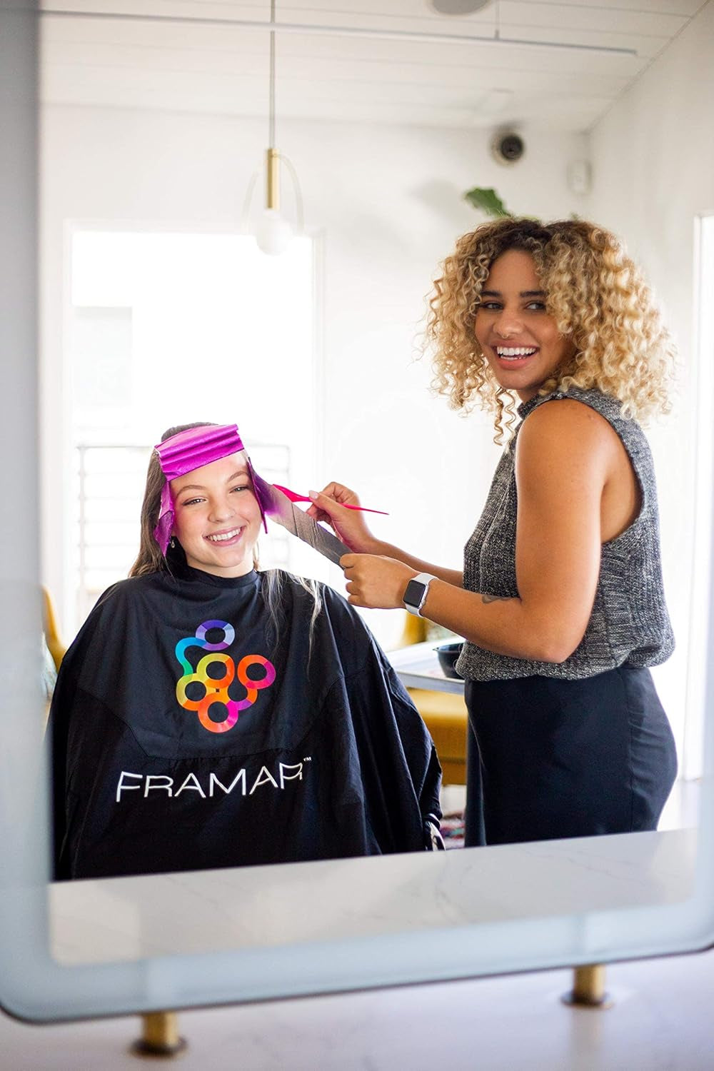 Magenta and Ethereal Pop up Hair Foils