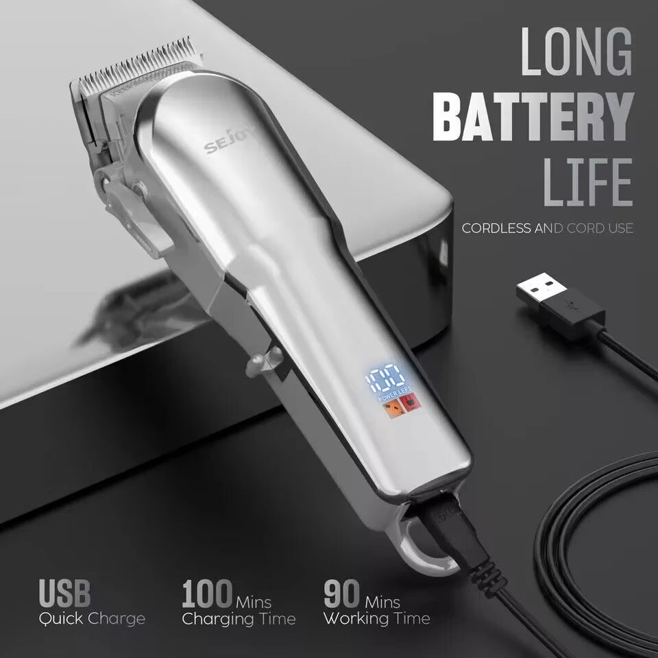 Men'S Hair Trimmer  Hair Clippers  Rechargeable Grooming Kit