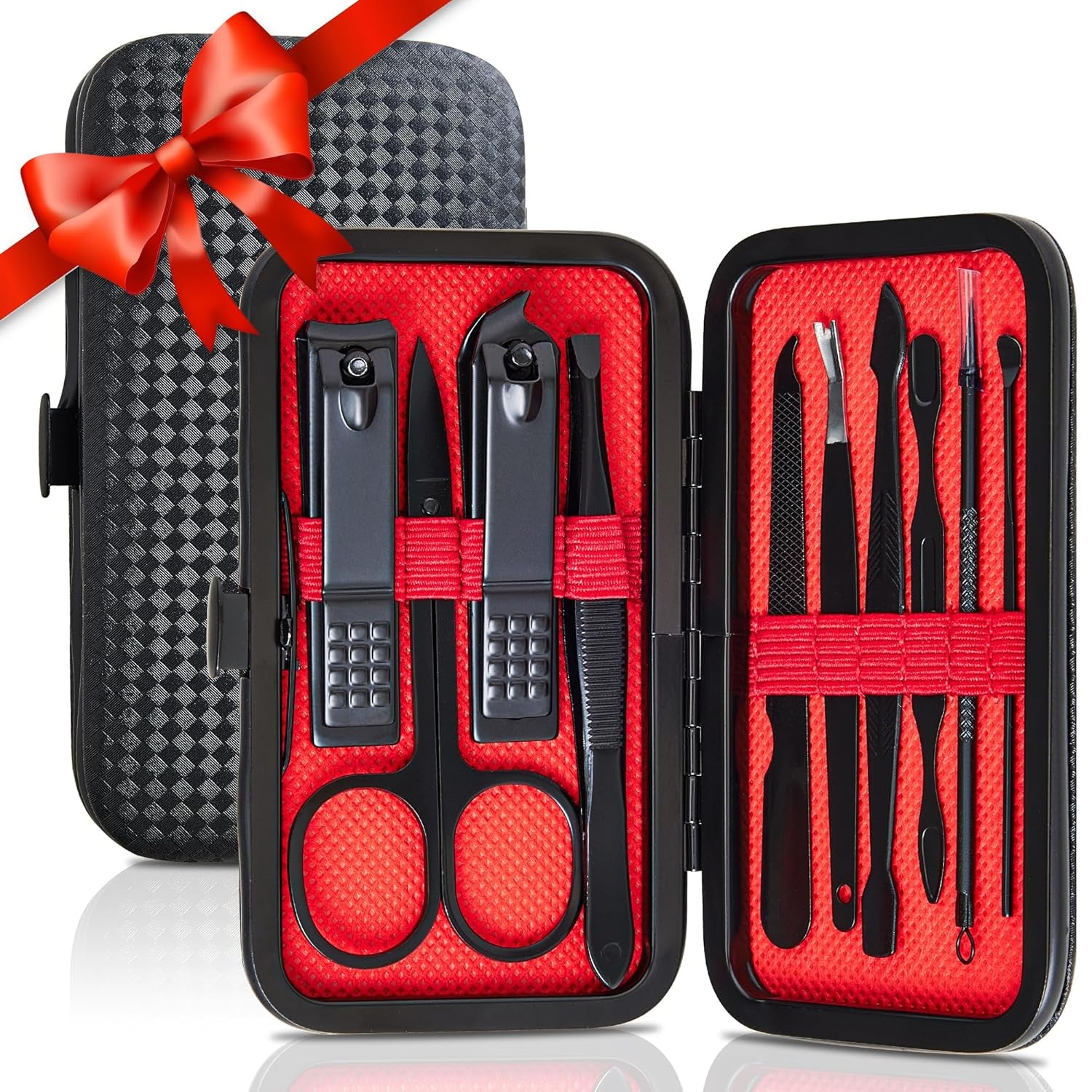 Manicure Set 10 in 1 Mens Gifts Travel Nail Clippers Set