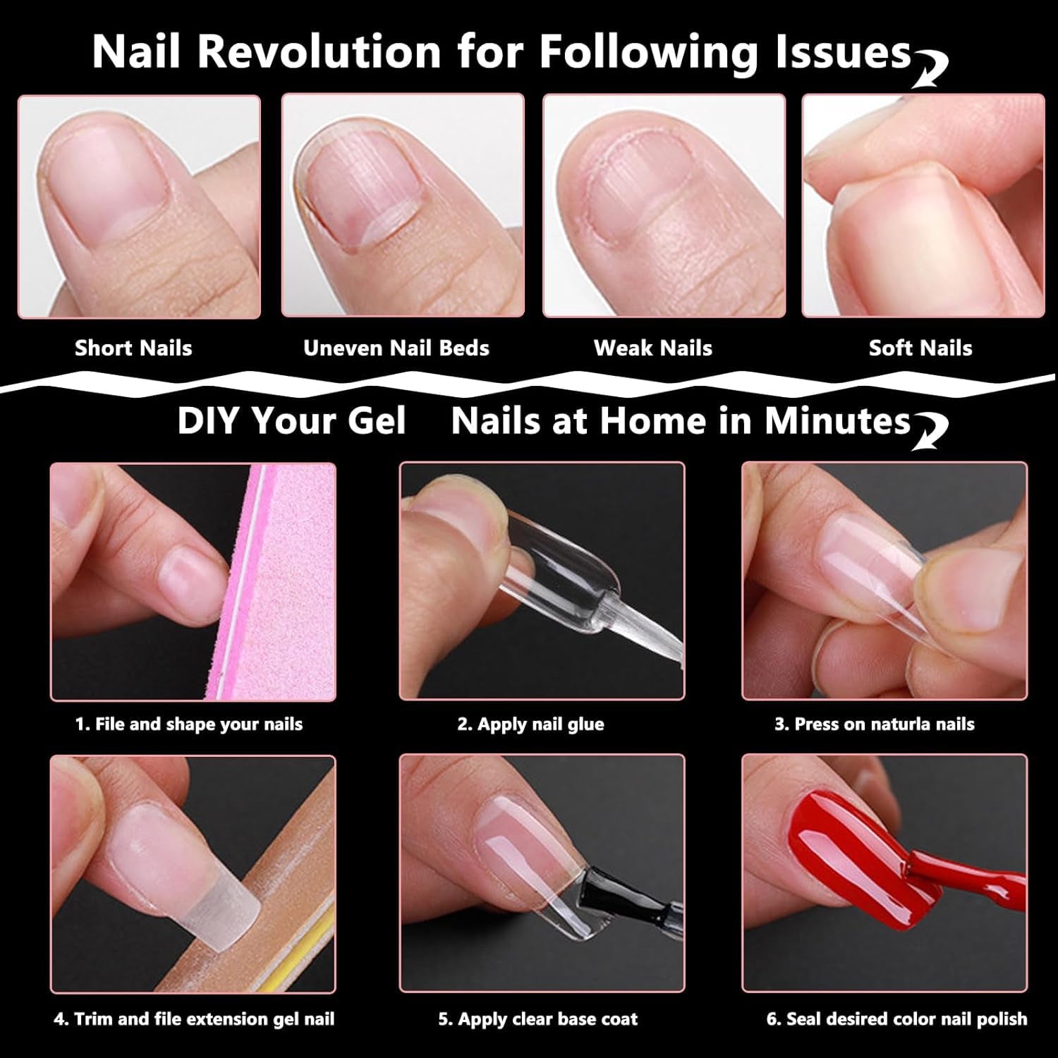 600Pc Extra Short Square Nail Tips Clear Fake Nails Press on Nail Short Soft Gel Nail Tips Full Cover False Nails XS Square Acrylic Nails Tip Artificial Fingernail for Gel Nails Extension