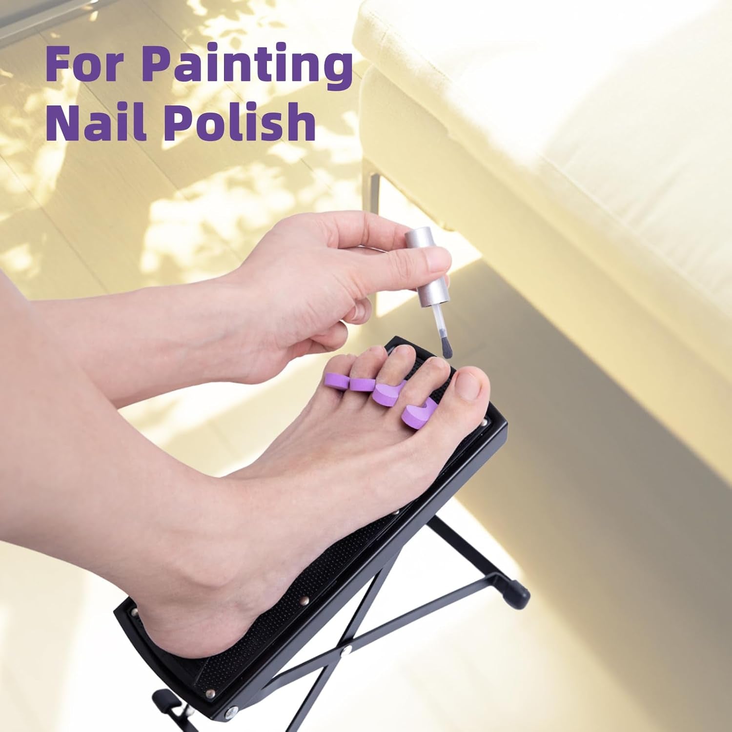 Pedicure Supplies Foot Rest 6 Heights Adjustable Sturdy Manicure Foot Rest for Foot Spa Salon and Pedicure at Home.