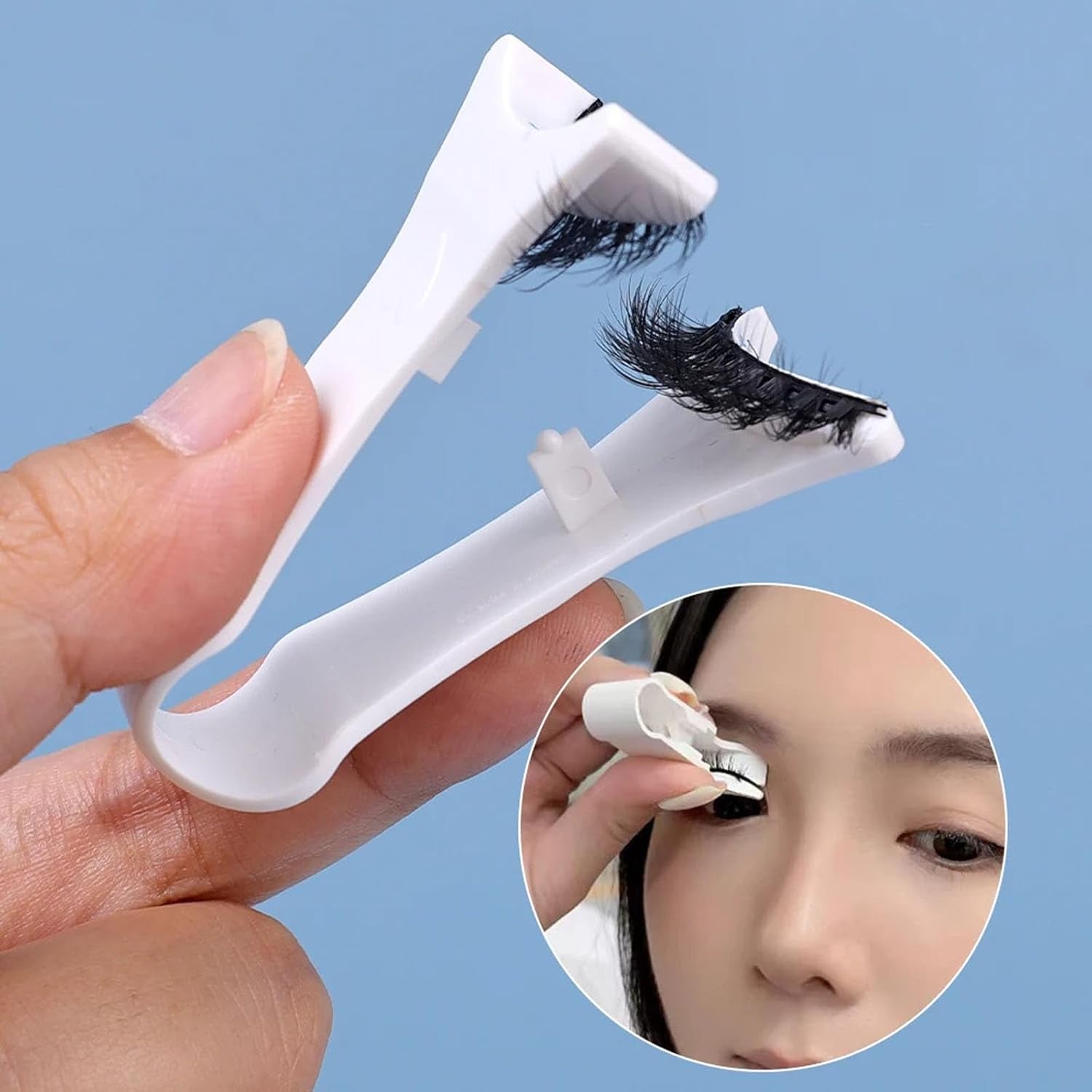 Eyelashes with Applicator, Reusable Dual Magnetic Lashes Kit without Eyeliner Magnetic Eyelashes Natural Look Wispy False Eyelashes No Glue or Liner Needed, Easy to Wear …
