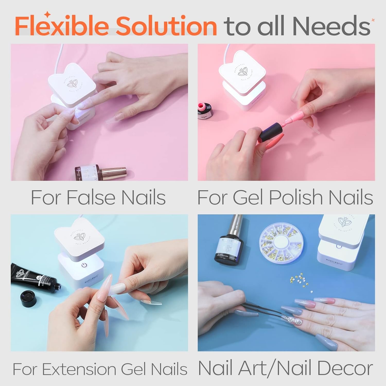 Mini UV Light for Gel Nails, UV Nail Lamp, Nail Light for Gel Nails with 2 Timers for Fast Nail Extension, LED Nail Lamp, Portable USB Nail Dryer for Travel