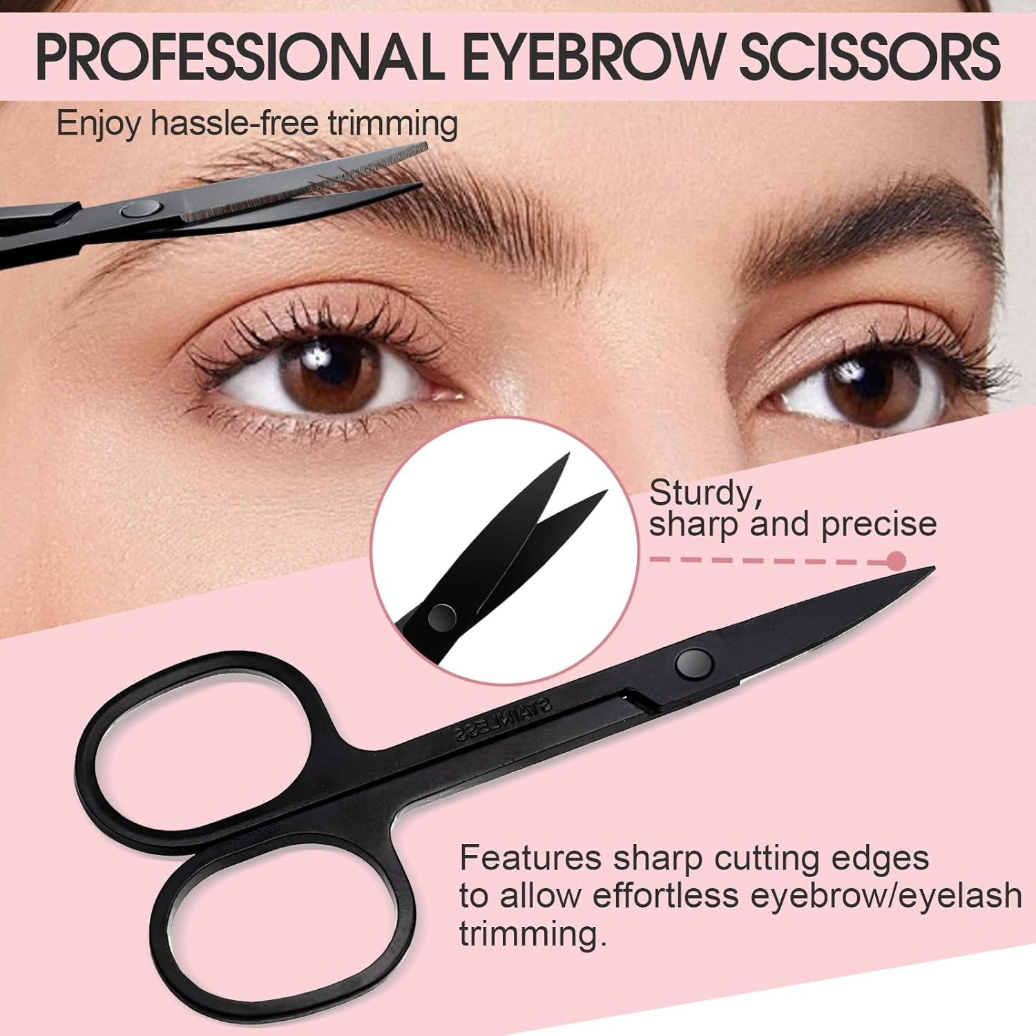 Lash Applicator Tool DIY Eyelash Applicator Stainless Steel Curved Eyelash Tweezers for Cluster Lashes (Black(4Pcs))