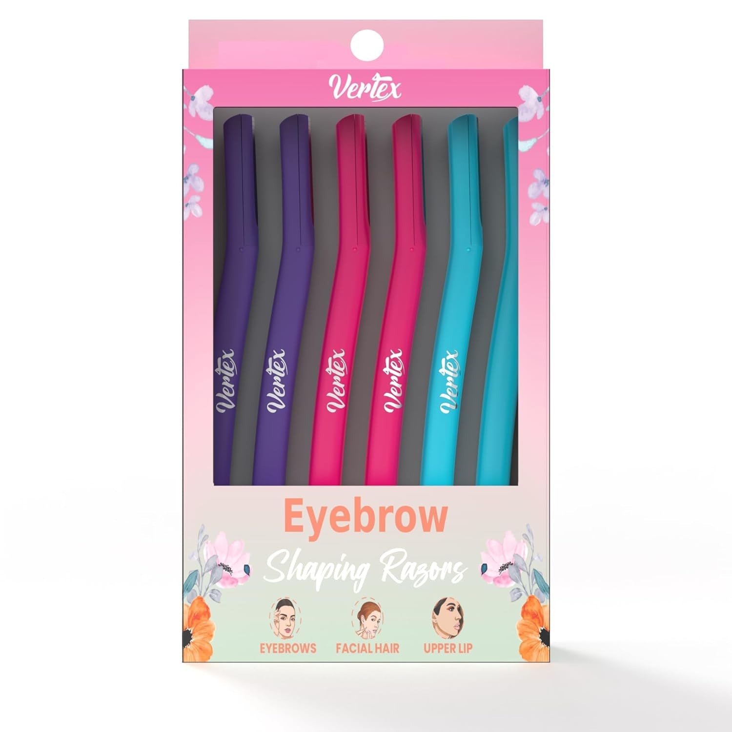 Womens Eyebrow Razor (6Pc) Dermaplaning Brow Shaping Women Facial Hair Razors