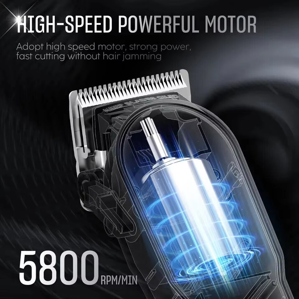 Men'S Hair Trimmer  Hair Clippers  Rechargeable Grooming Kit