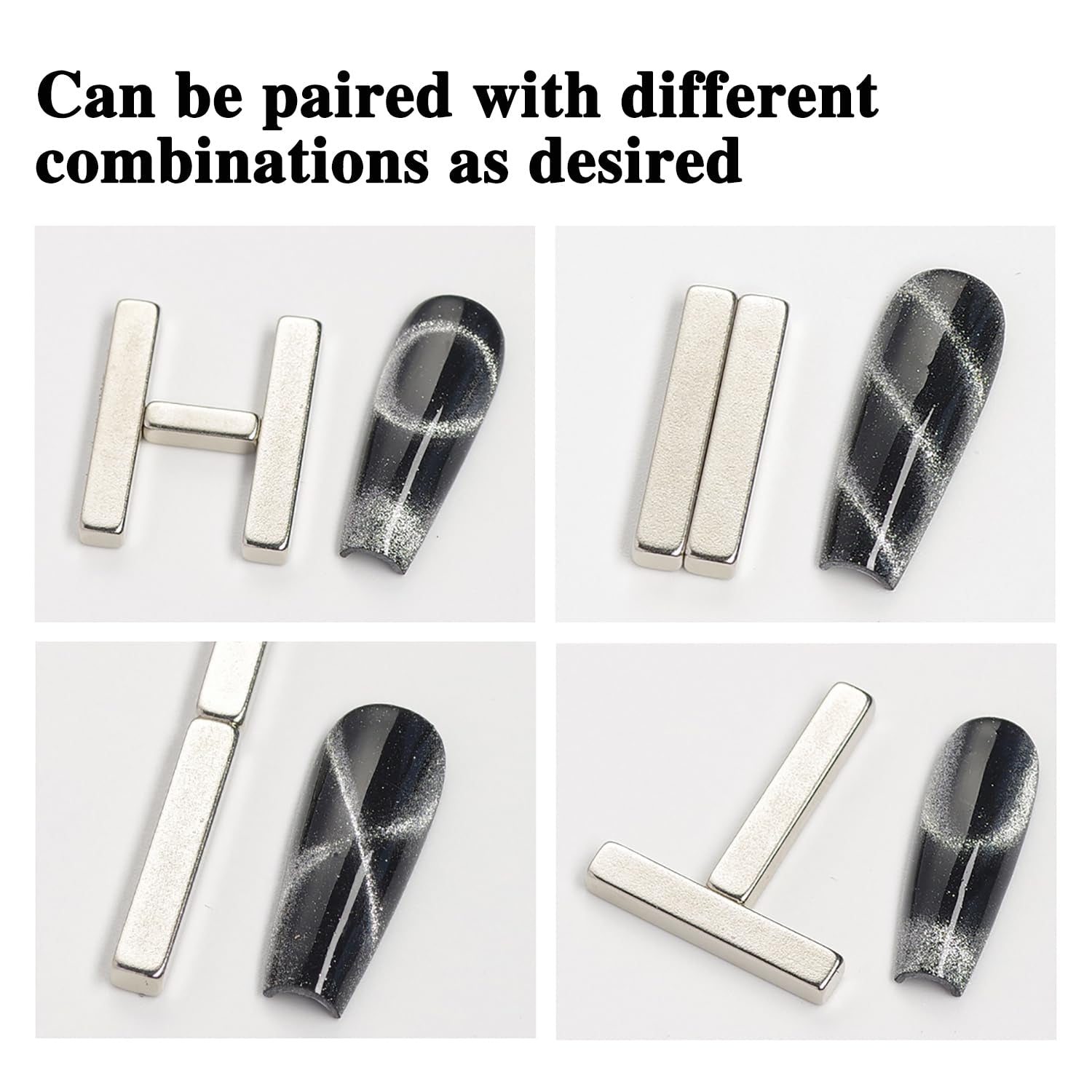 16Pcs Cat Eye Nail Magnets Pens for Cat Eye Nail Art Tools Gradient Design Cat Eye Magnet for Nails Cat Eye Magnet Sticks Blocks for Women Nails Magnets for Magnetic Nail Polish Magnets Tools