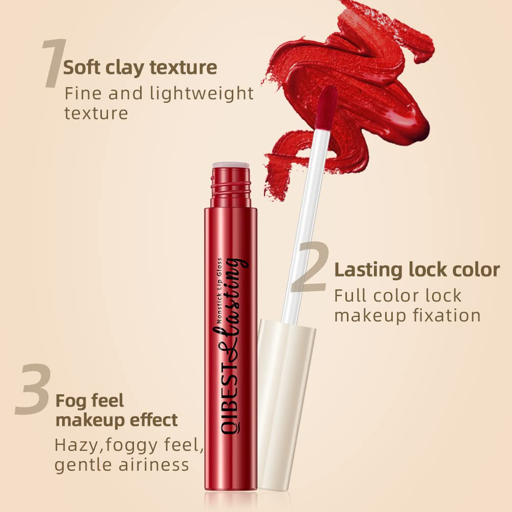 12Pcs Matte Liquid Lipstick Set for Girls & Women, 24 Hours Long Lasting Waterproof Nude & Dark Red Lip Gloss Makeup Gift Kits, Velvet Non-Stick Cup Mate Duracion 24 Horas Originales Lip Stains
