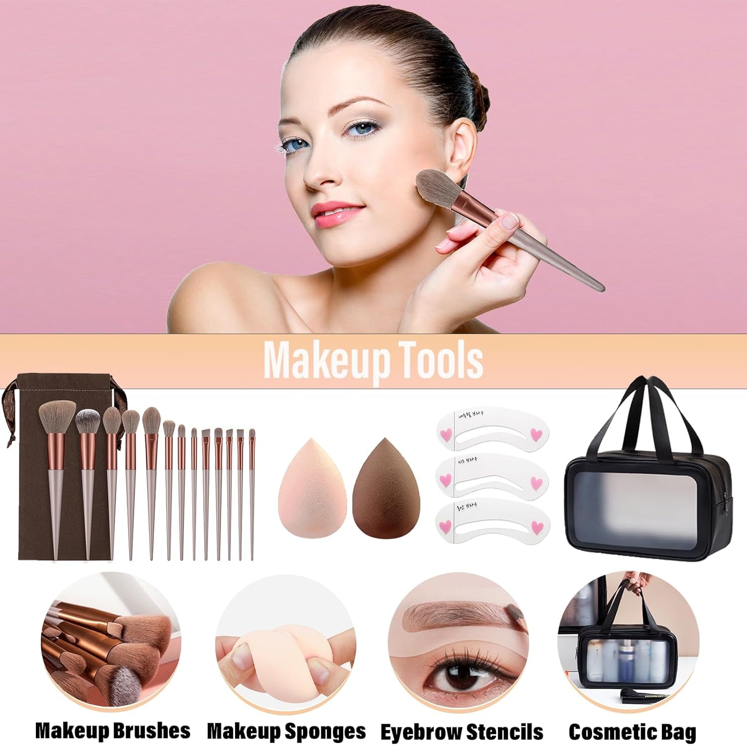 Makeup Set for Women, Travel Makeup Set for Teens & Adults, Makeup Kit for Beginners & Professionals, Makeup Gift Set for Girls, Eyeshadow Palette, Lip Gloss, Make up Set, Face & Eye Make Up