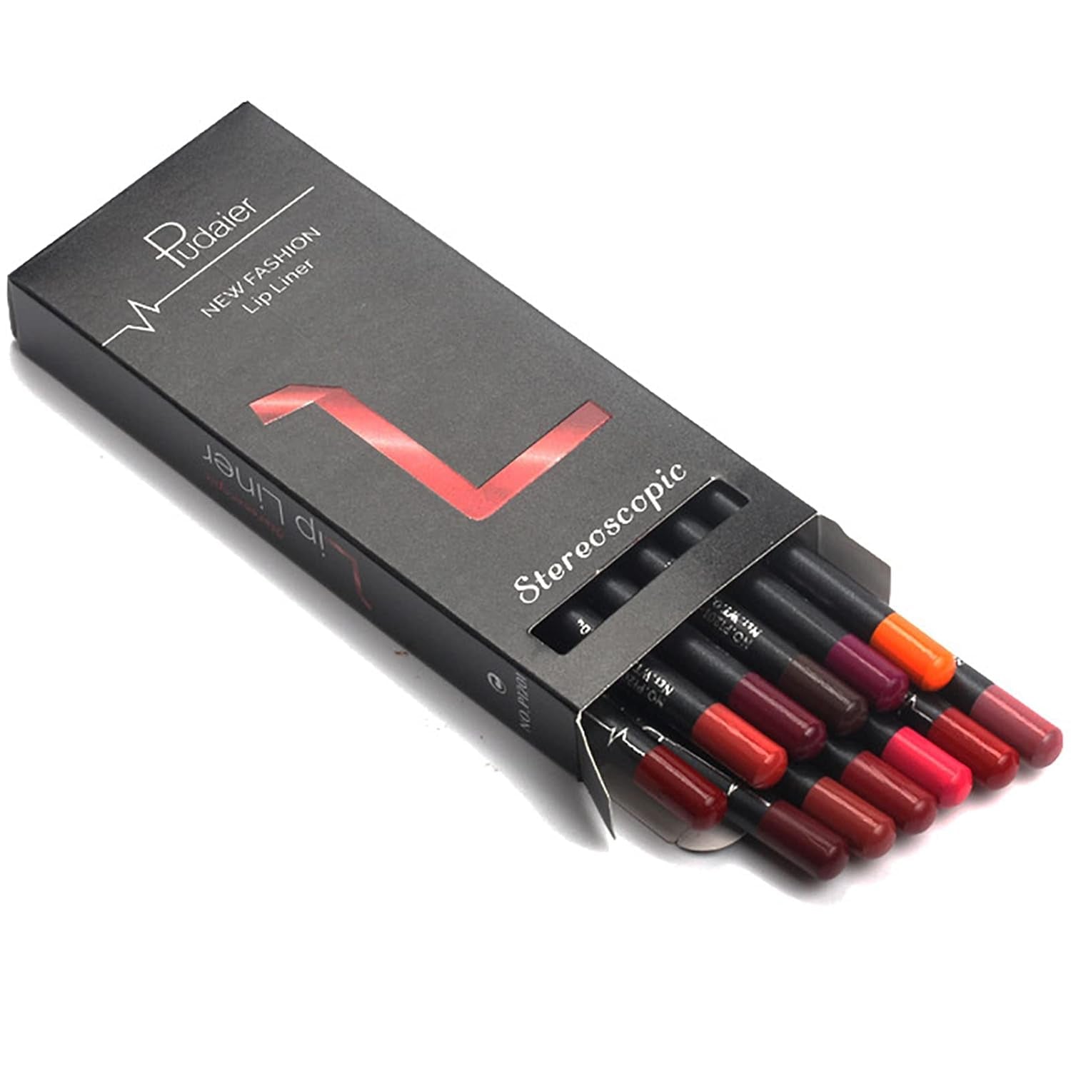 Lip Liner Pencil, 12 Pcs High Pigmented Creamy Matte Lip Liner Set, Girls and Women Lipstick Pen Lip Makeup Gift Sets for Daily/Travel/Party/Work