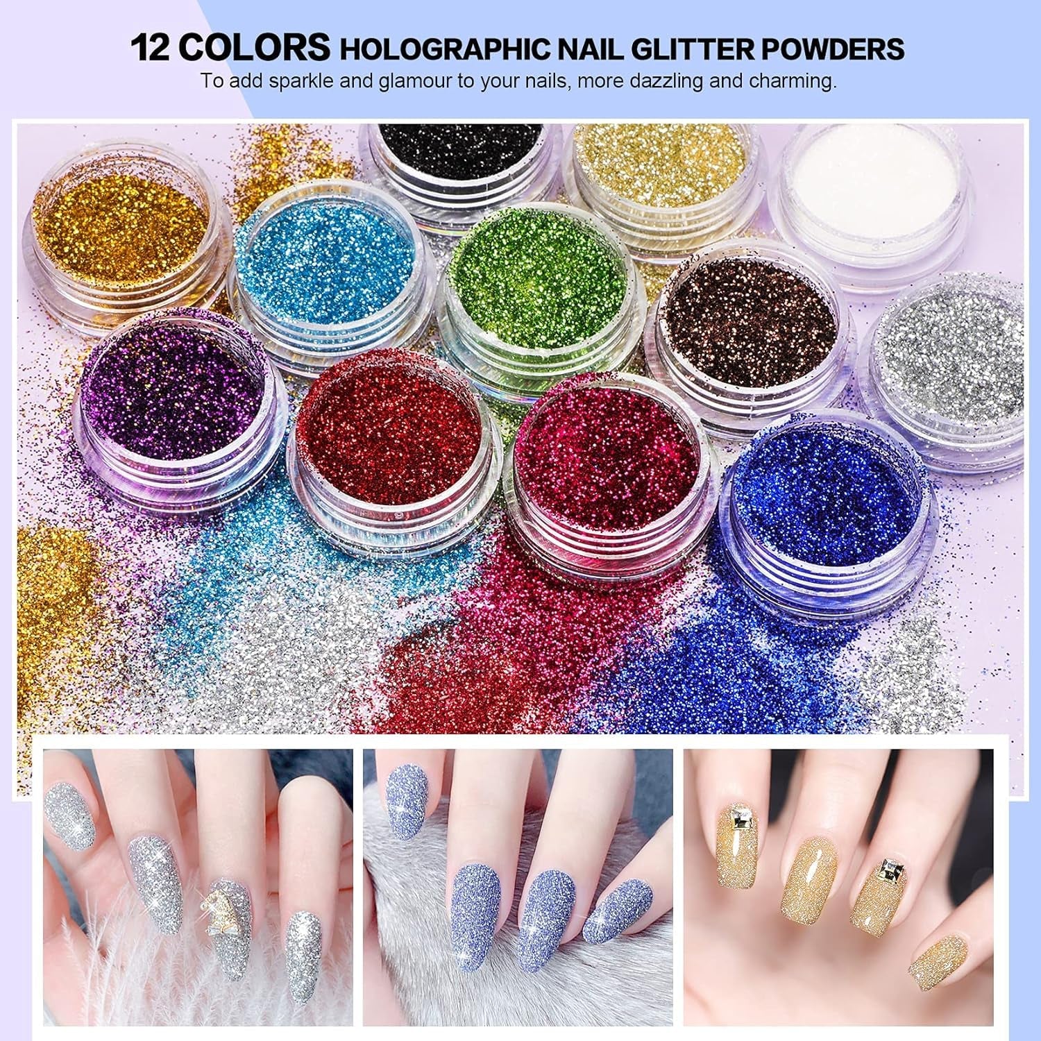 Acrylic Nail Kit - Nail Kit Set Professional Acrylic with Everything for Beginners Glitter Acrylic Nail Set DIY Nail Extension Starter Kit