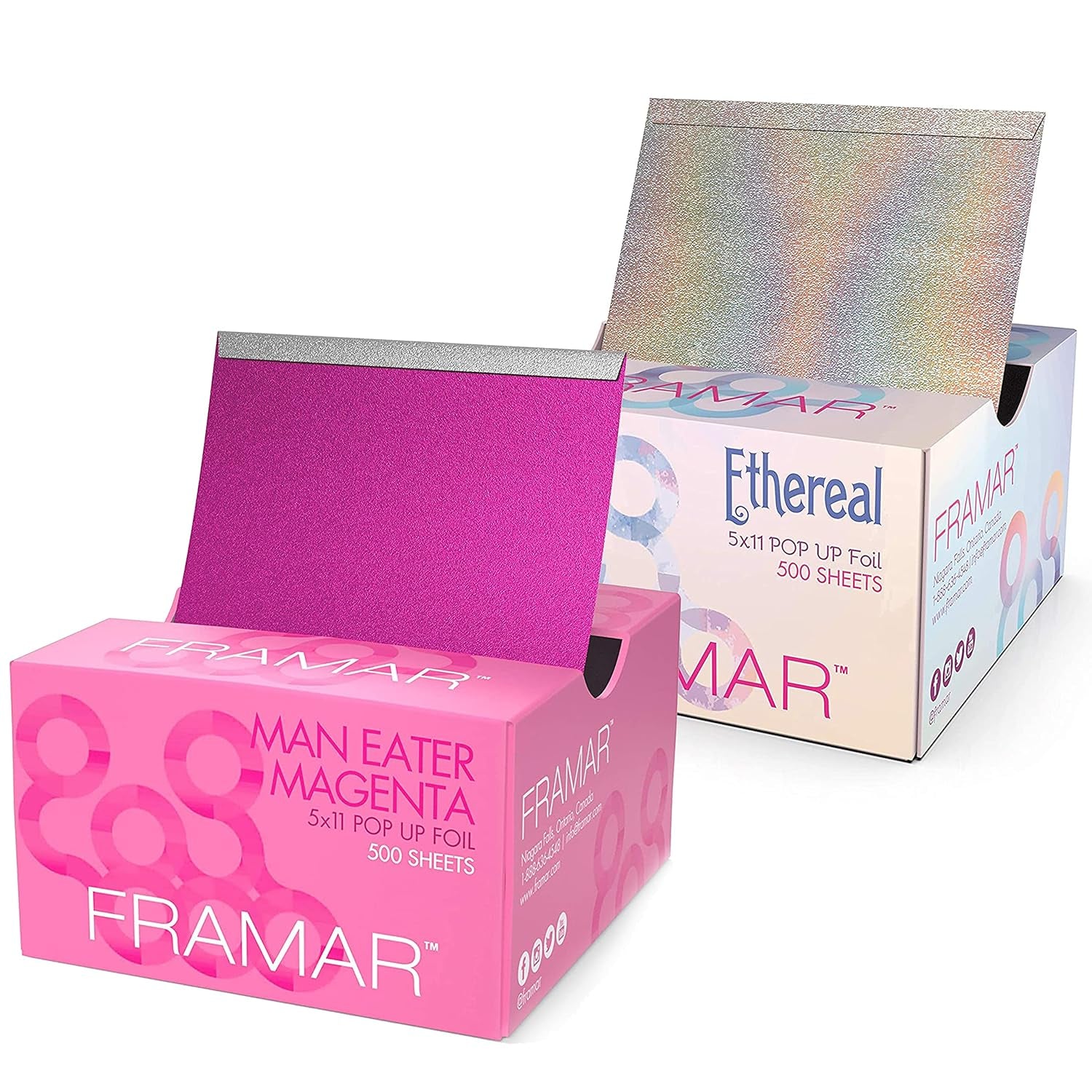 Magenta and Ethereal Pop up Hair Foils