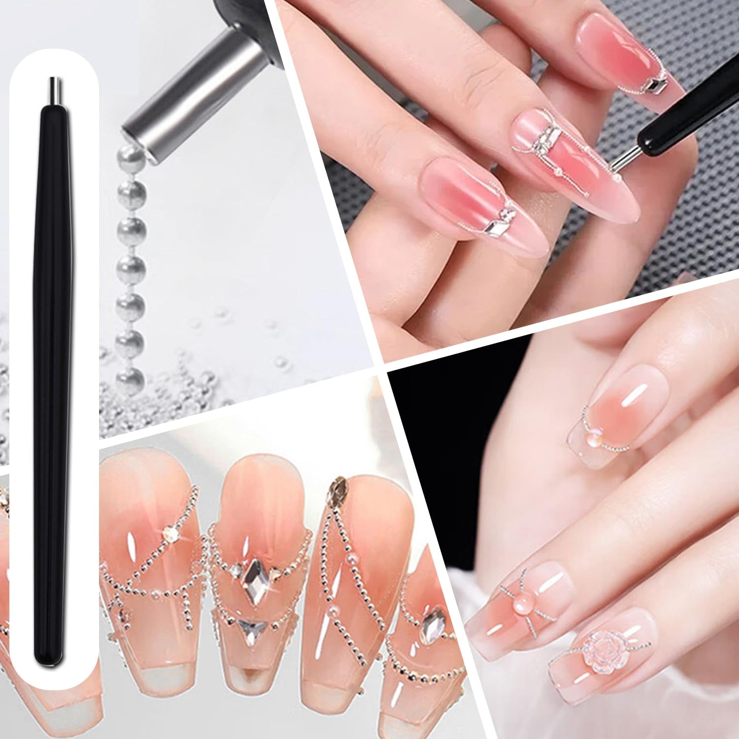 16Pcs Cat Eye Nail Magnets Pens for Cat Eye Nail Art Tools Gradient Design Cat Eye Magnet for Nails Cat Eye Magnet Sticks Blocks for Women Nails Magnets for Magnetic Nail Polish Magnets Tools