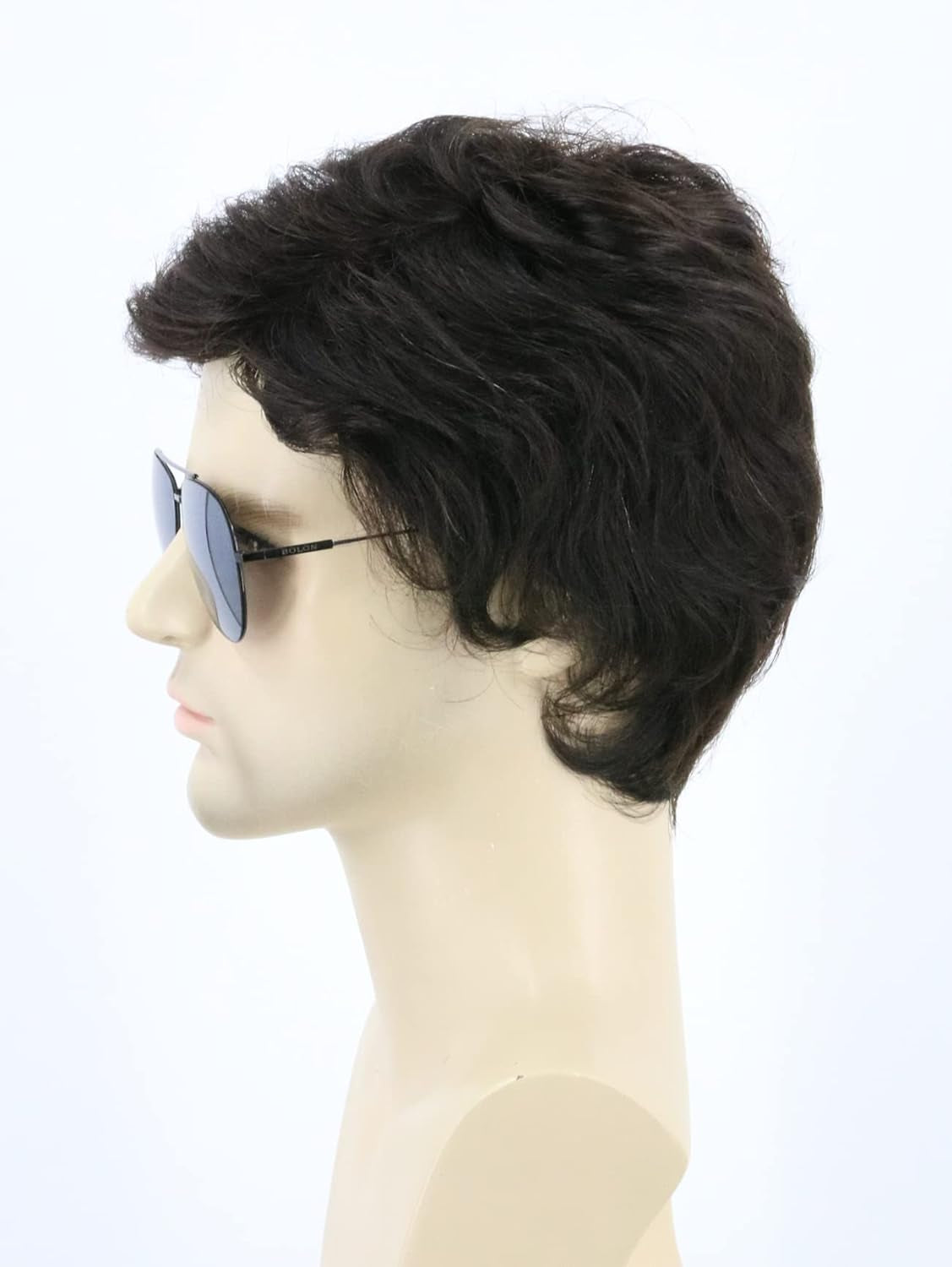 Men Wigs Human Hair Short Black Wavy Pixie Wigs for Black Women Hair Replacement Wig