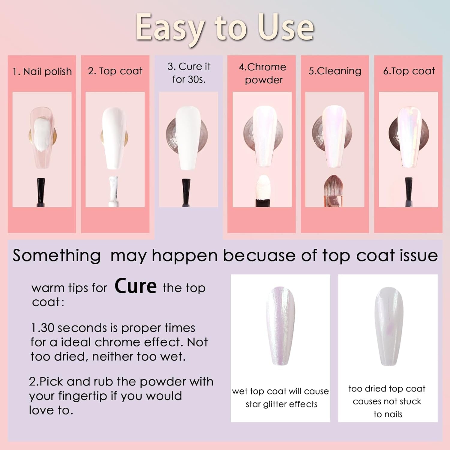 Chrome Nail Powder 4Pcs White Pearl Chrome Pigment Powder Iridescent Holographic Nail Glitter Dust Metallic Mirror Effect Pigment for Nail Gel Manicure DIY at Home Salon Women Gifts