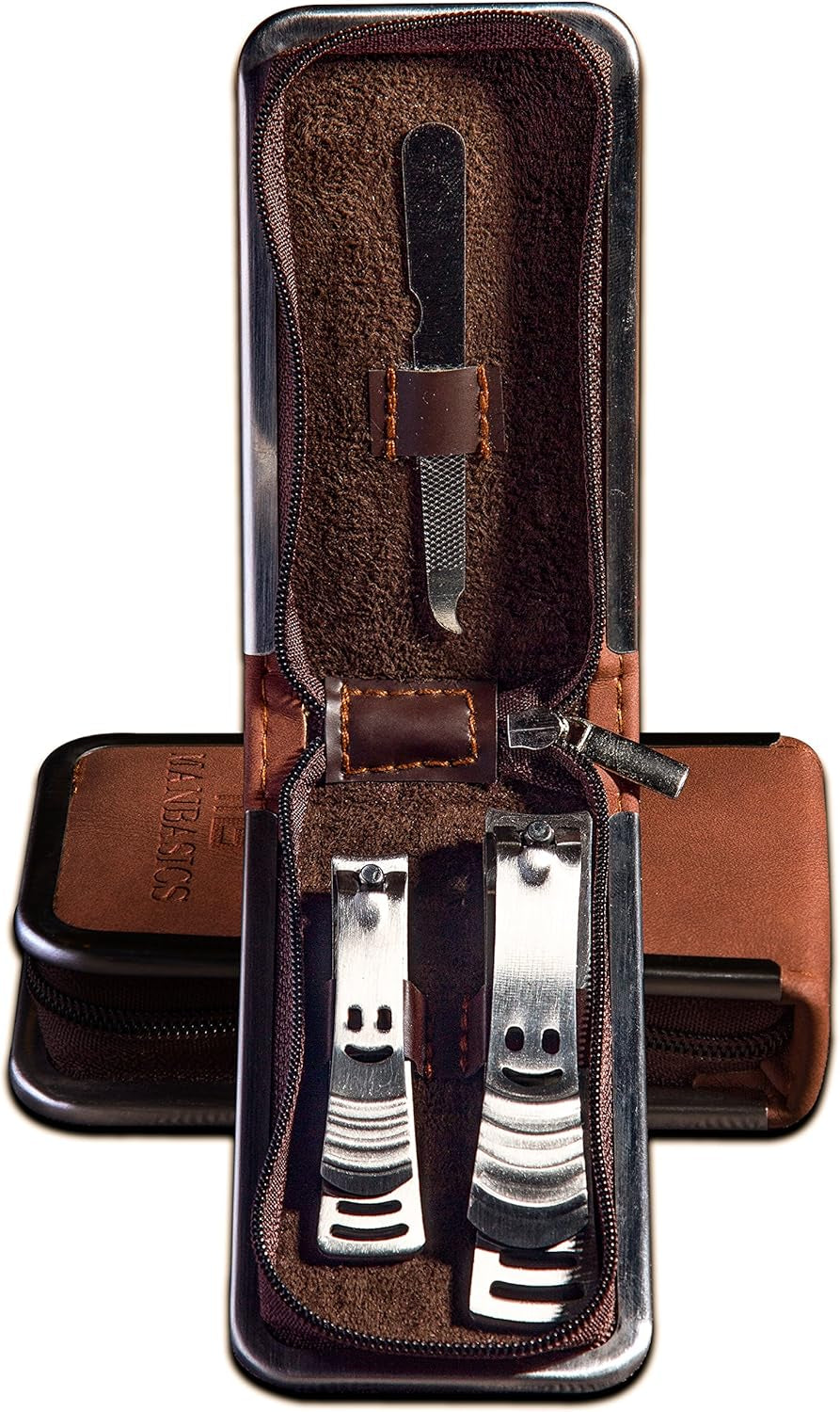 Mens Nail Grooming Kit - Nail Clippers for Men - Stainless Steel Mens Nail Clippers Set - Christmas Stocking Stuffers for Mens