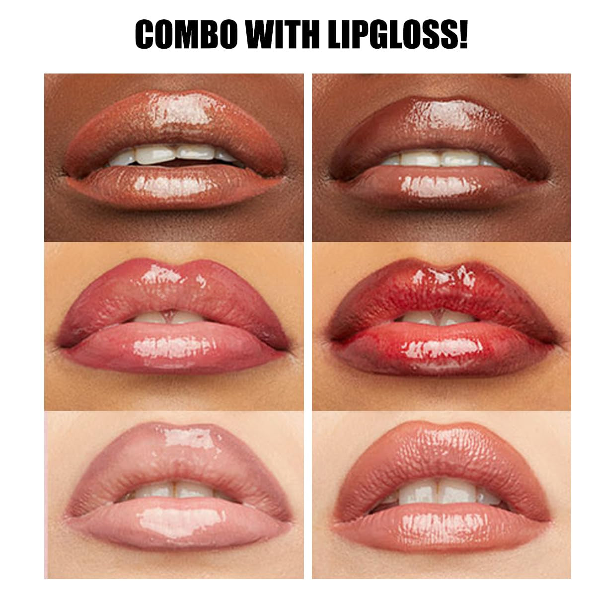 Lip Liner Pencil, 12 Pcs High Pigmented Creamy Matte Lip Liner Set, Girls and Women Lipstick Pen Lip Makeup Gift Sets for Daily/Travel/Party/Work