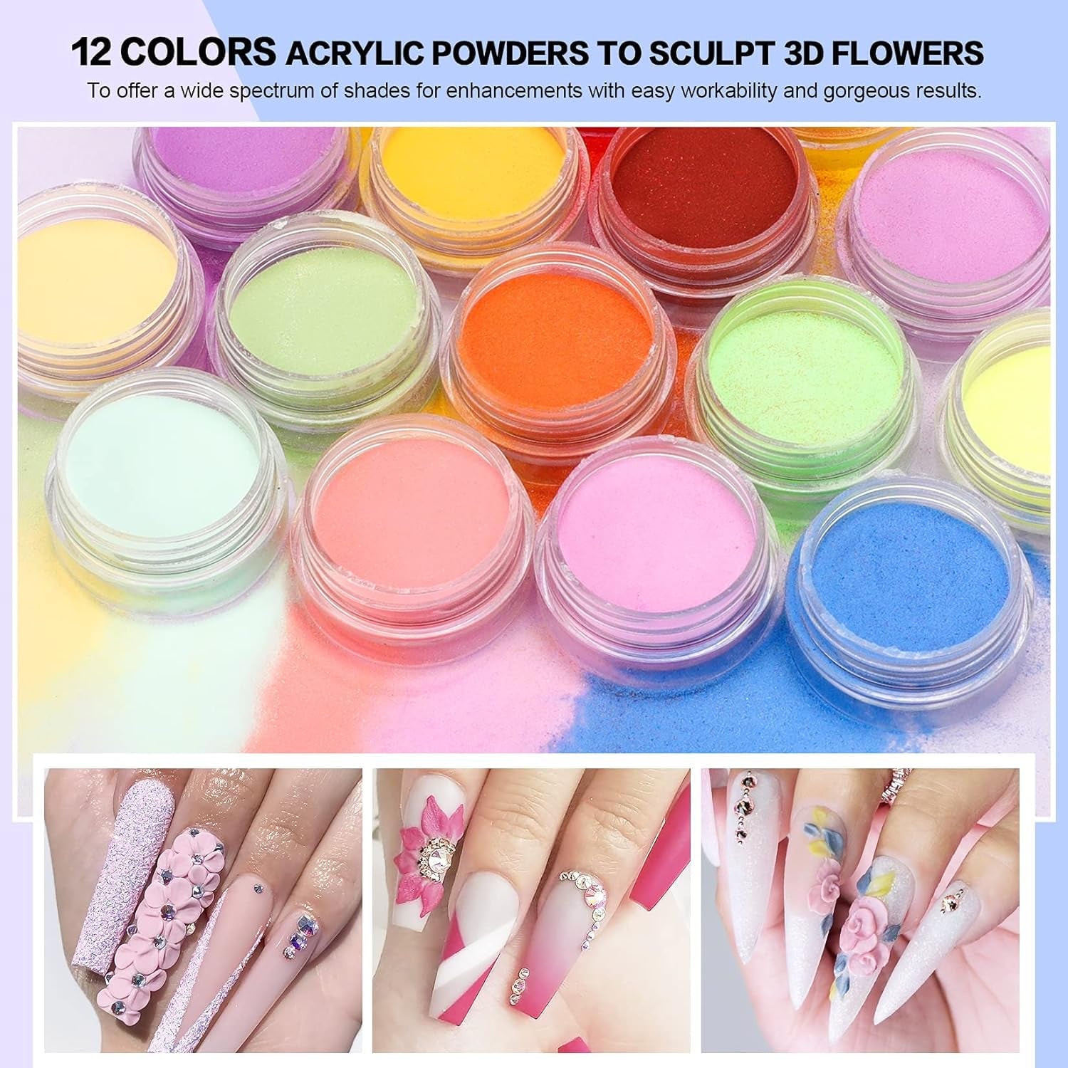 Acrylic Nail Kit - Nail Kit Set Professional Acrylic with Everything for Beginners Glitter Acrylic Nail Set DIY Nail Extension Starter Kit