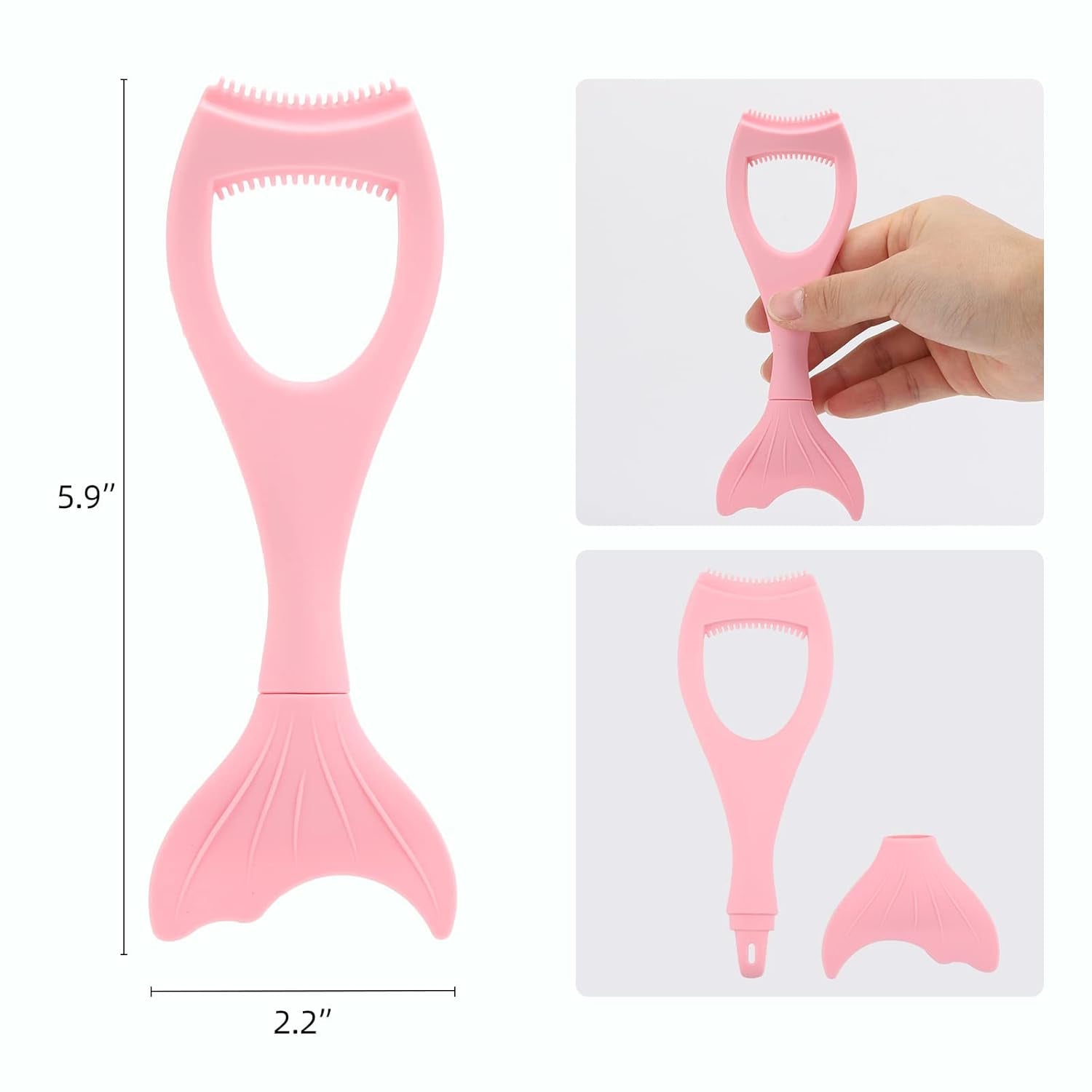 2 in 1 Mascara Eyeliner Guard, Silicone Mascara Lash Shield Applicator, Eyelash Comb Pink 2 Pcs