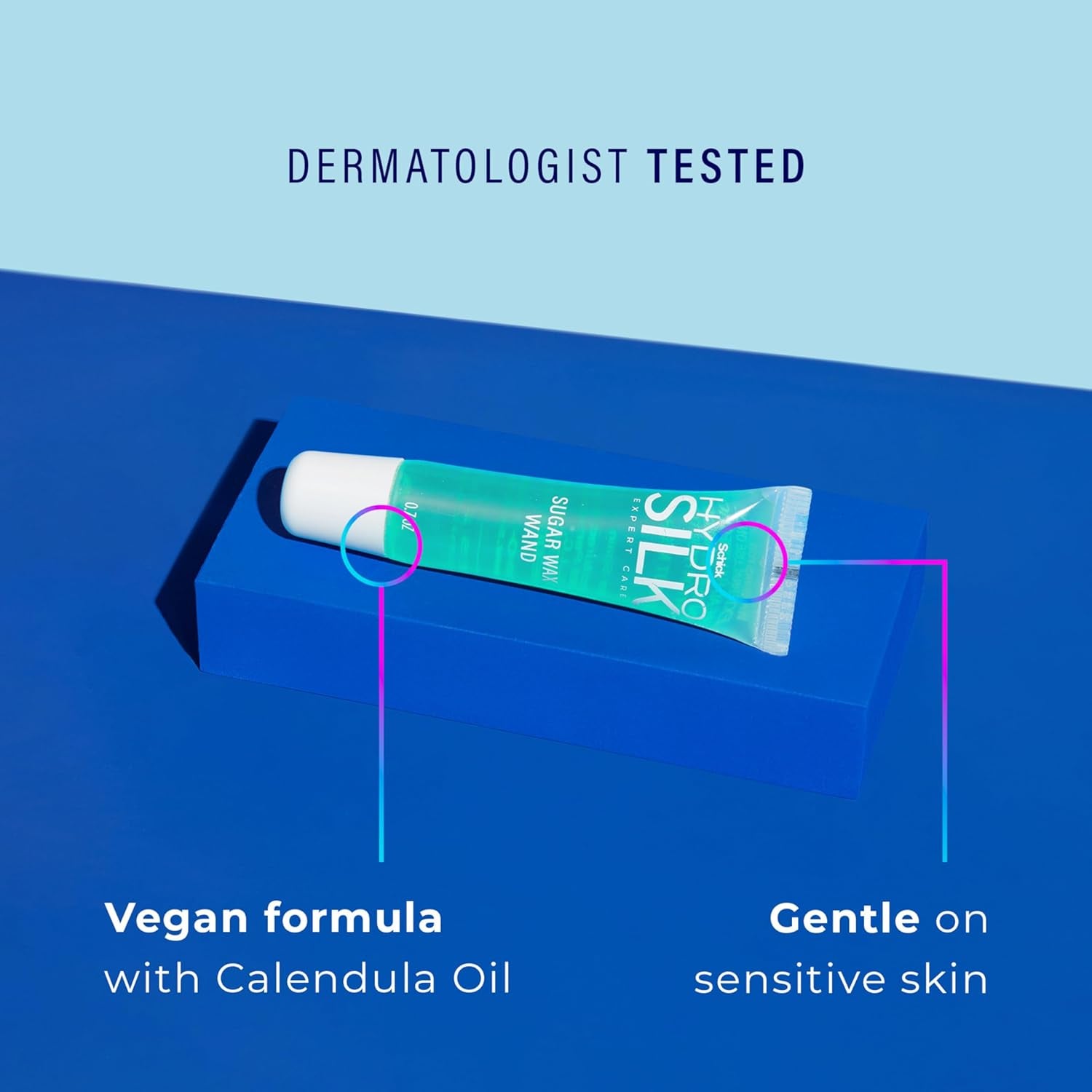 Hydro Silk Sugar Wax Wand | Eyebrow Wax Pen, Face & Lip Waxing, Facial Hair Removal Depilatory, 0.7Oz