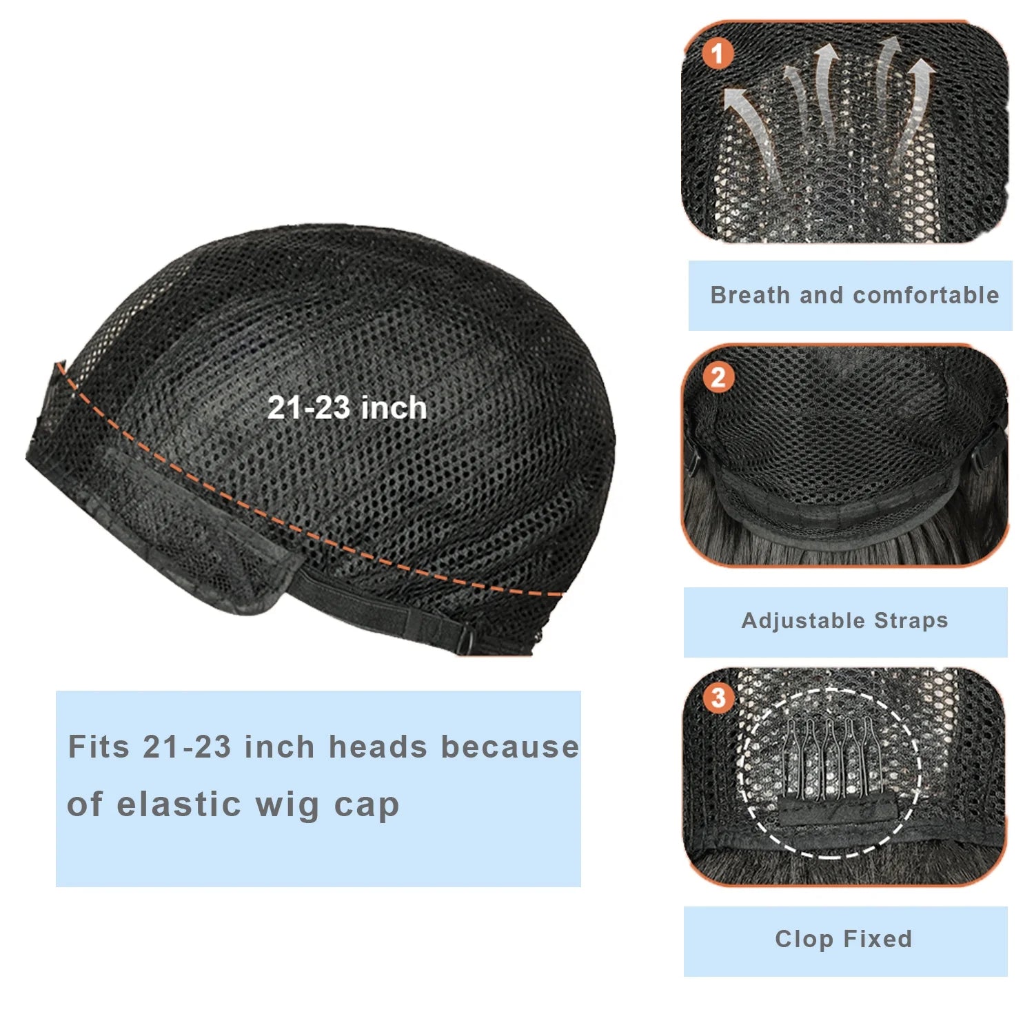 Long Straight Black Wigs for Women Synthetic Long Straight Wig with Bangs Looking Natural Black Long Wigs 24 Inch